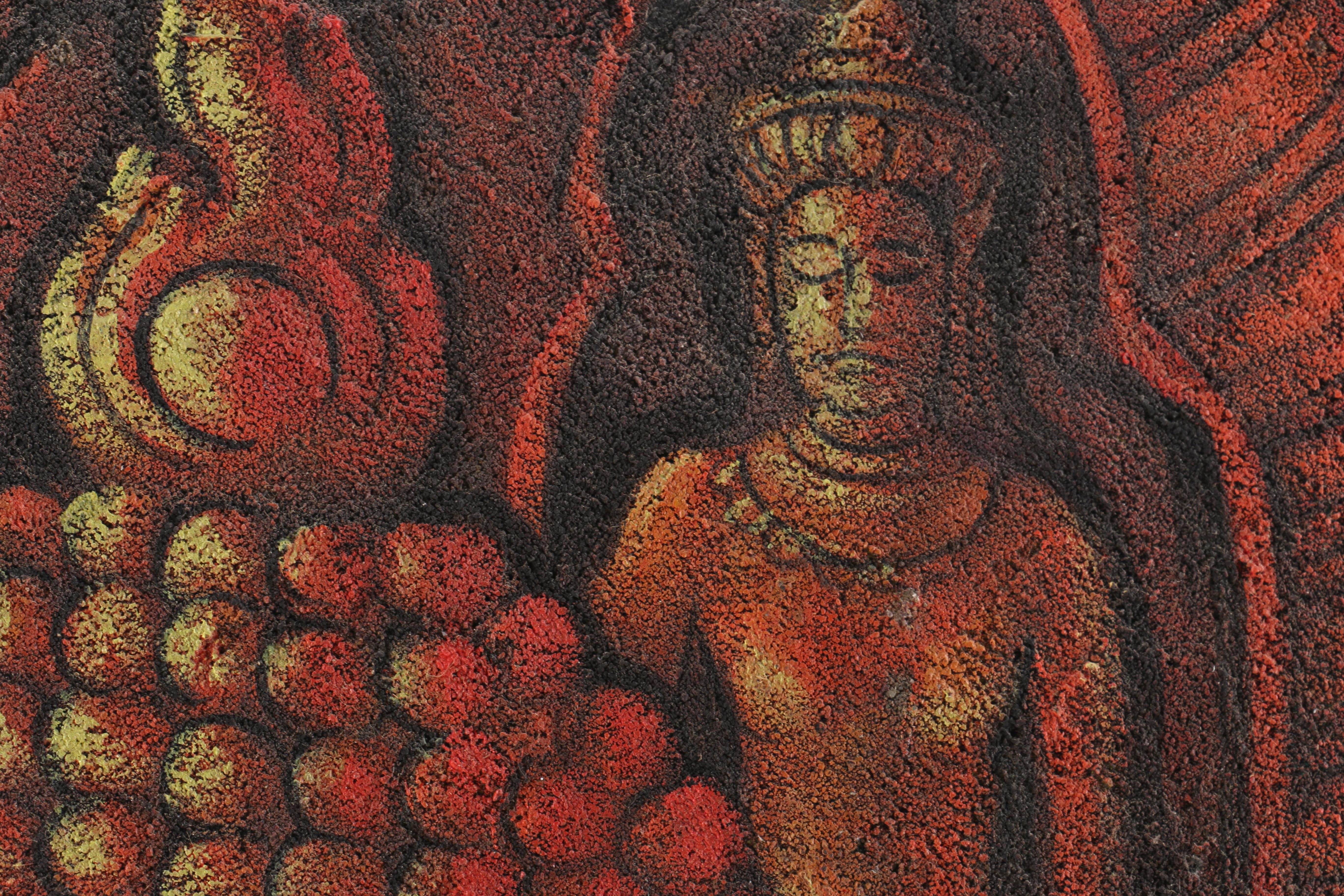 Oil Pastel Drawing of Buddha Statue