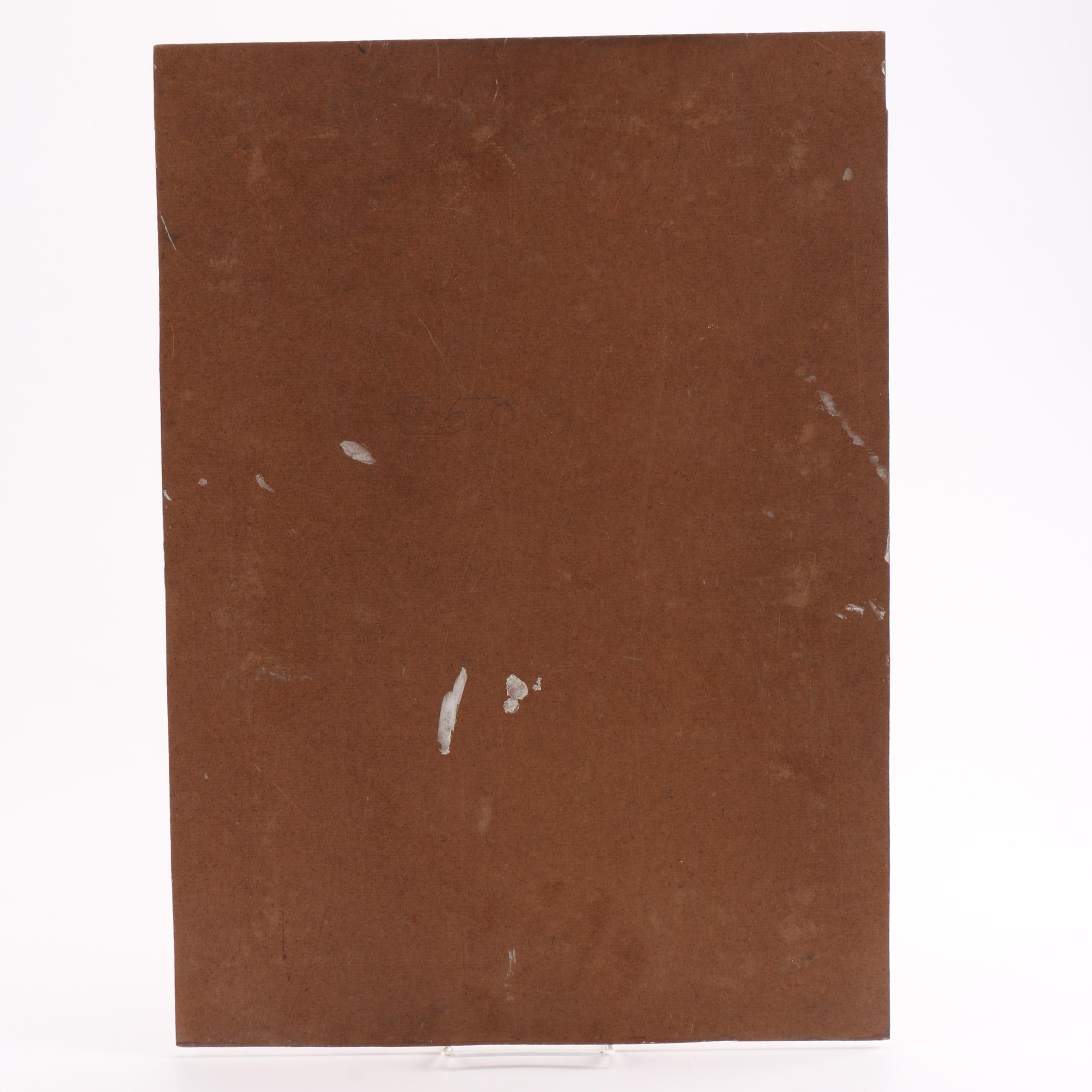 Oil Pastel Drawing of Buddha Statue