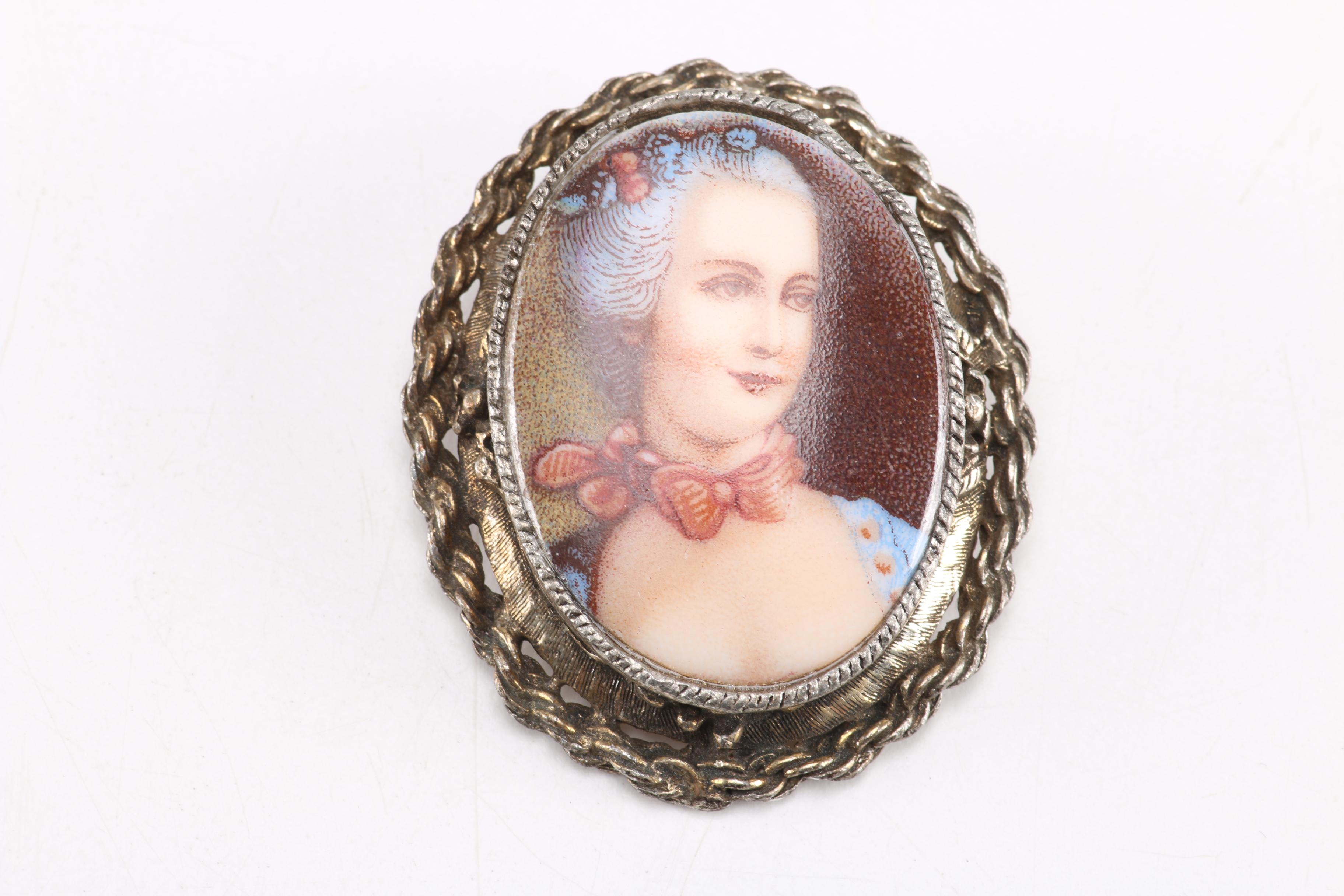 Vintage Jewelry Including Limoges and Warner