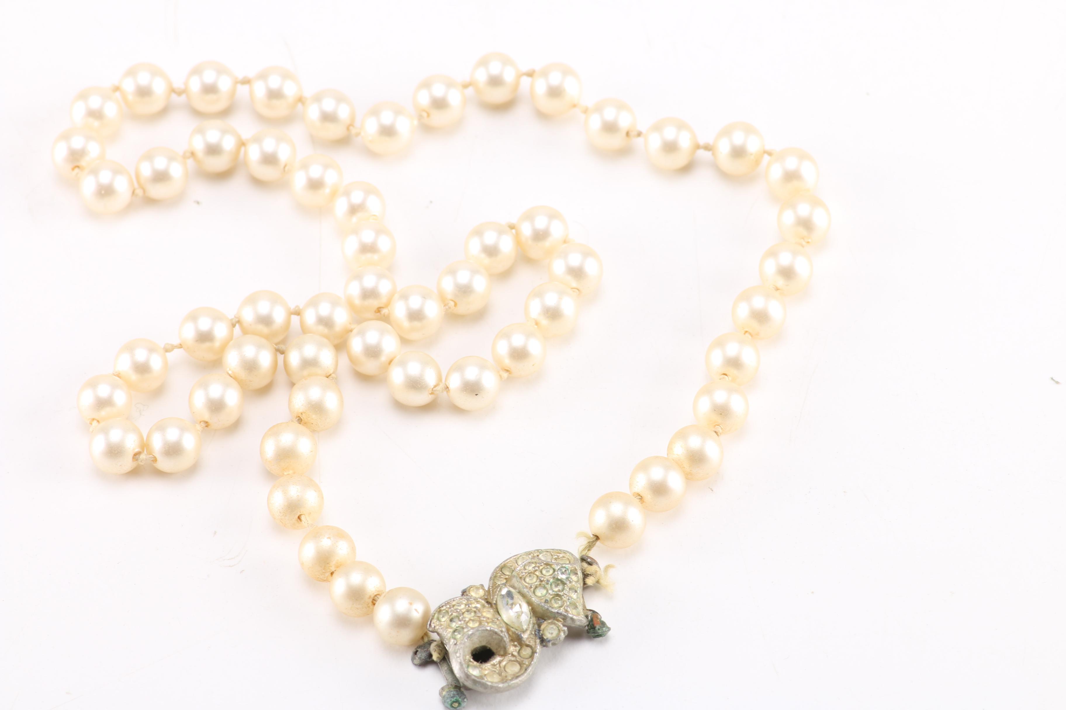 Vintage Jewelry Including Limoges and Warner