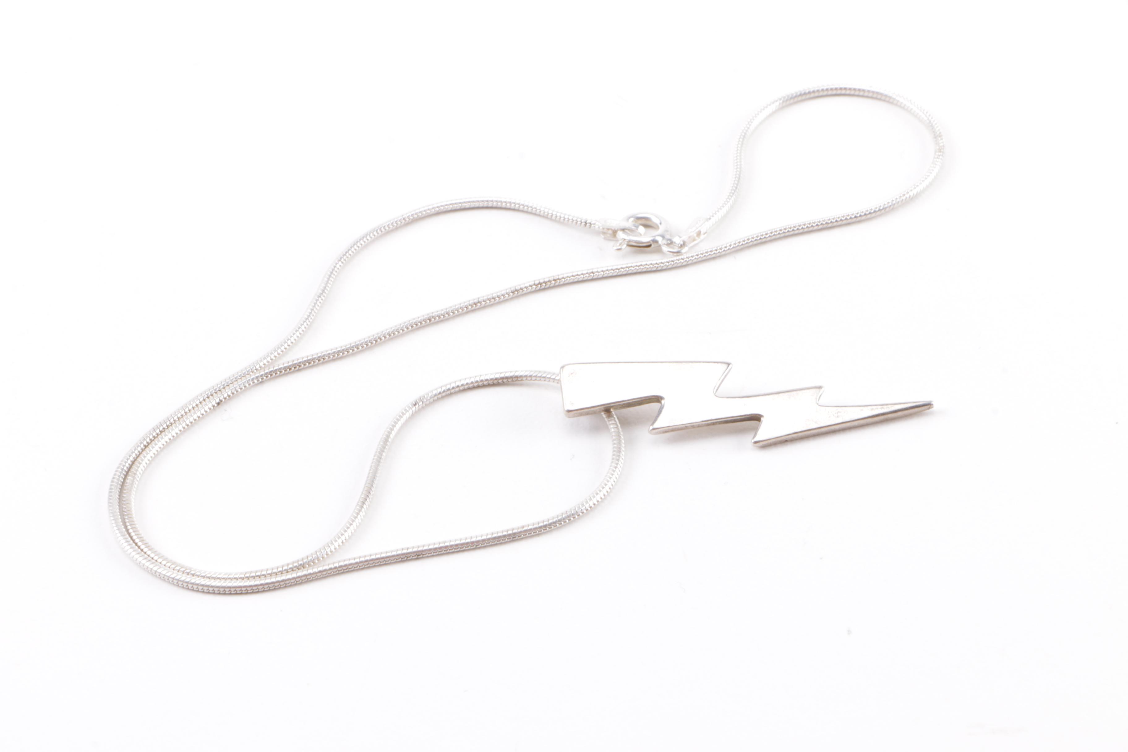 Sterling Silver Jewelry Including Beaded Rosary