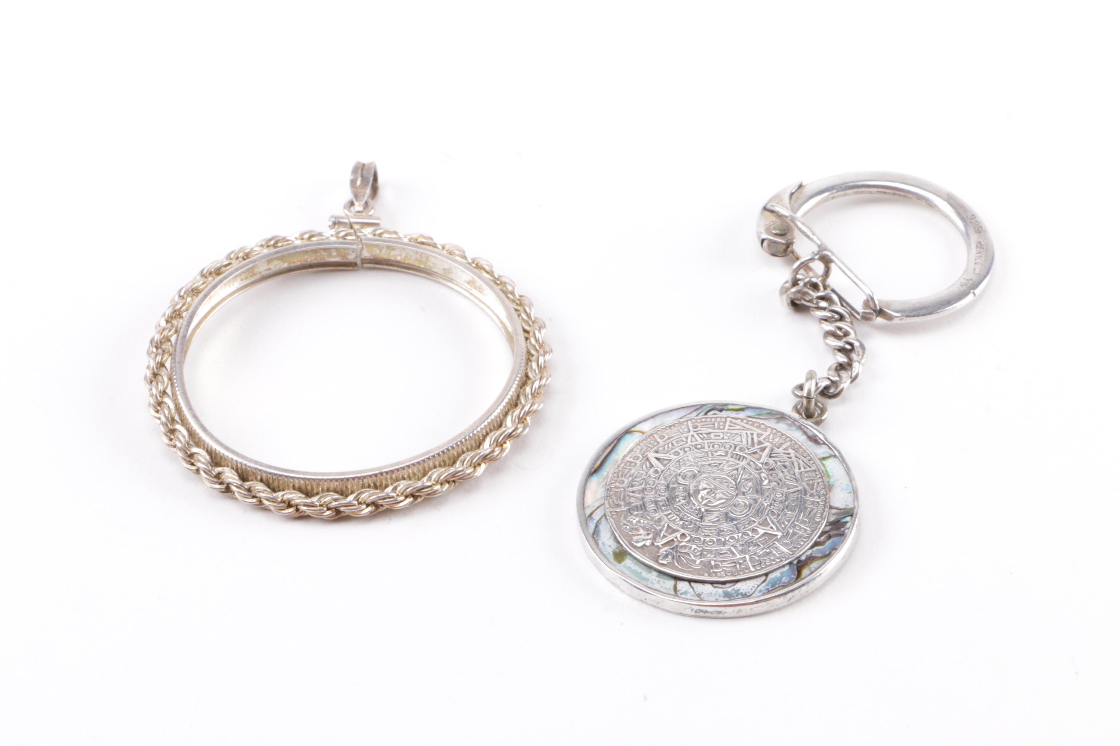 Sterling Silver Jewelry Including Beaded Rosary