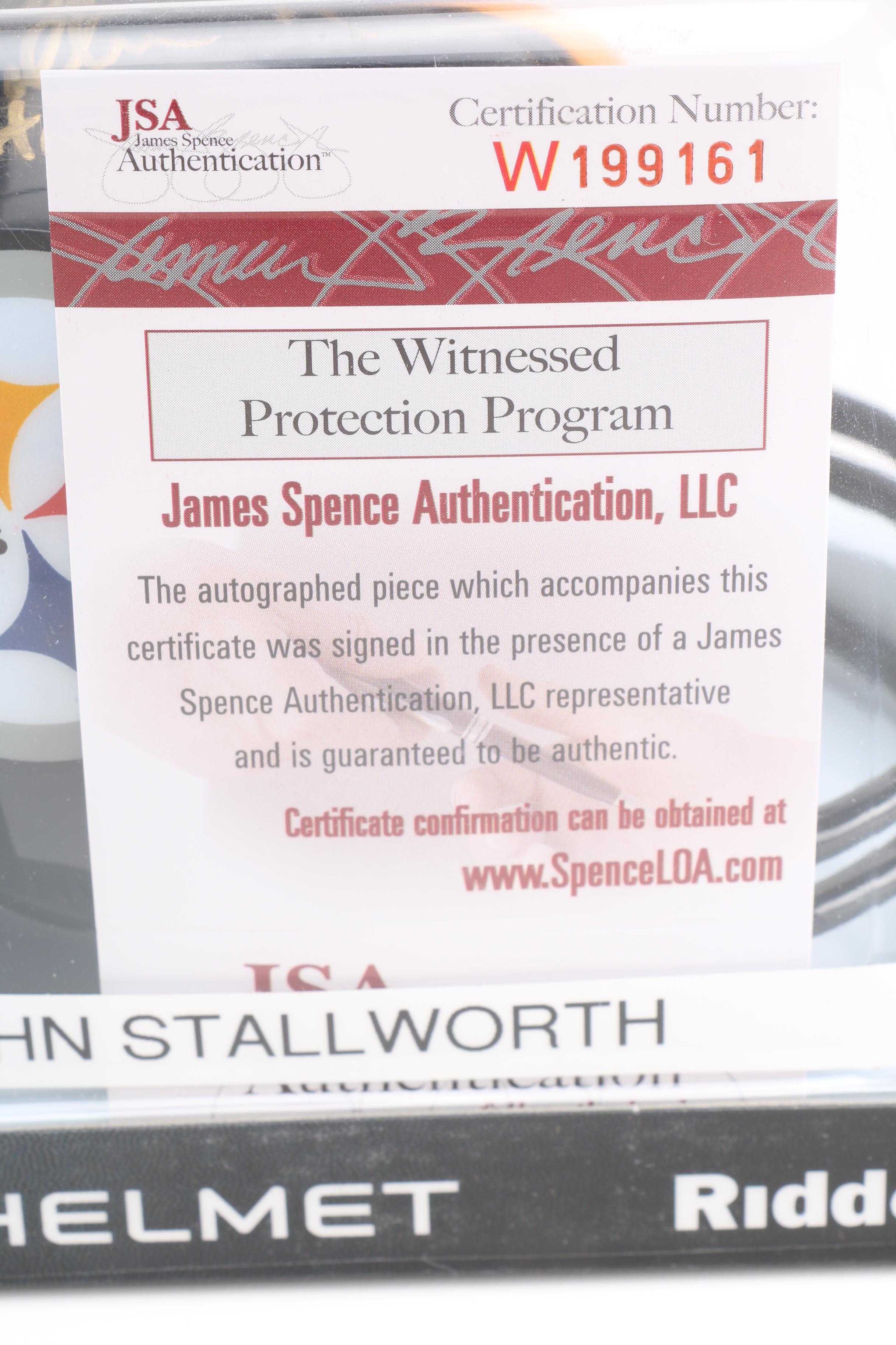 John Stallworth Signed Mini Helmet