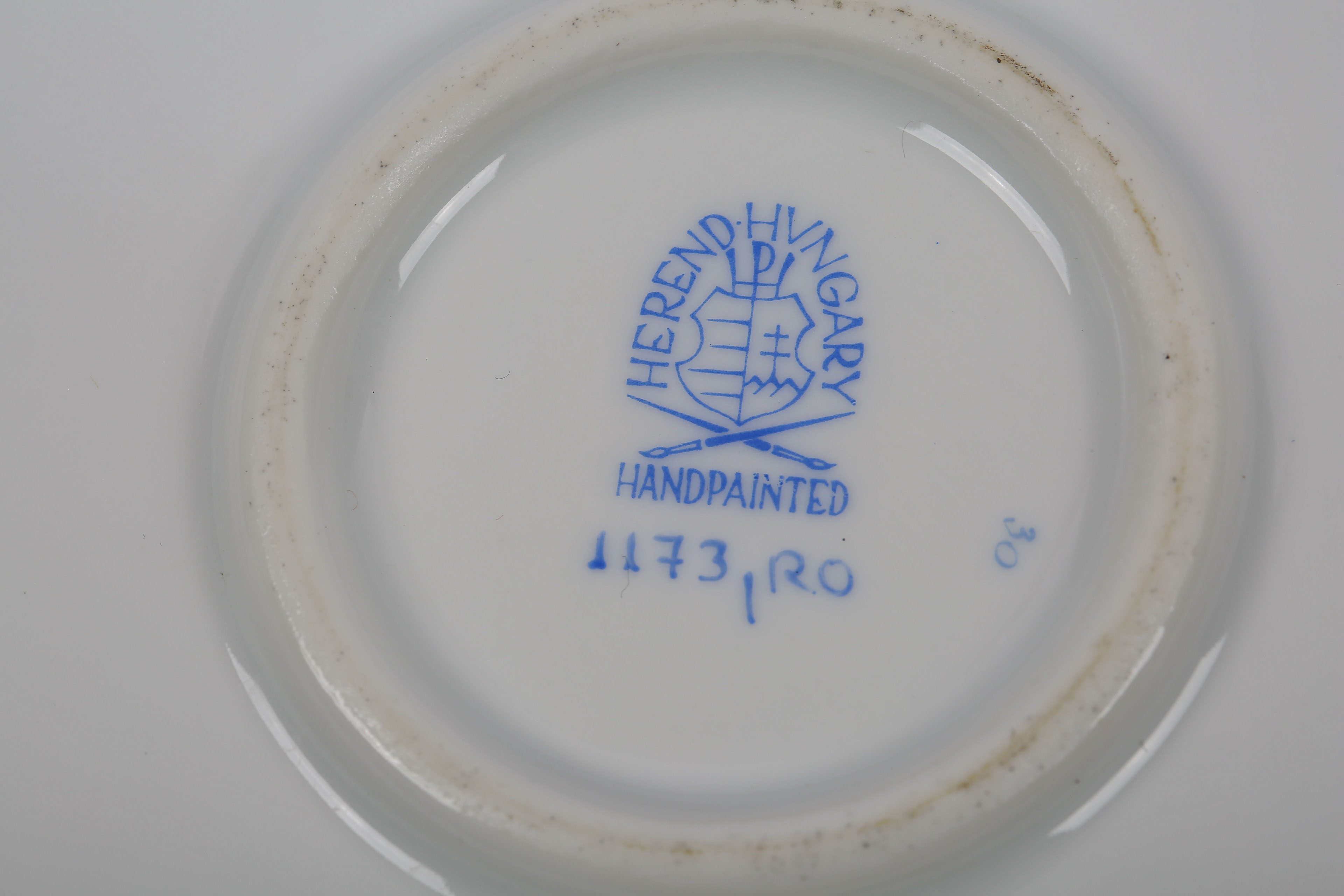 Herend  Hungary "Rothschild Bird" Handled Platter