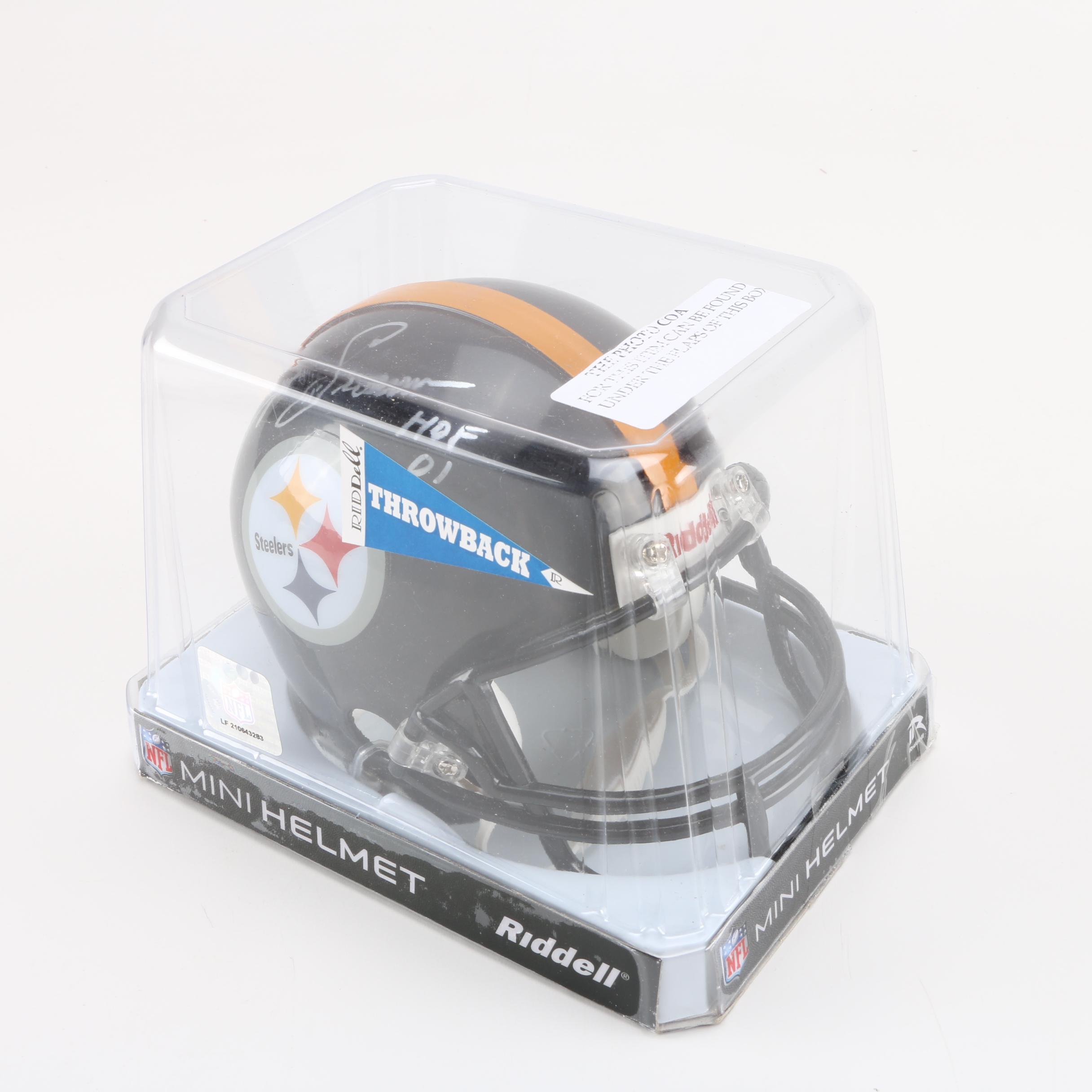 Lynn Swann Signed Mini Riddell Helmet