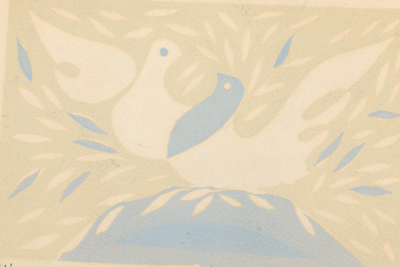 Benn Serigraph of Doves