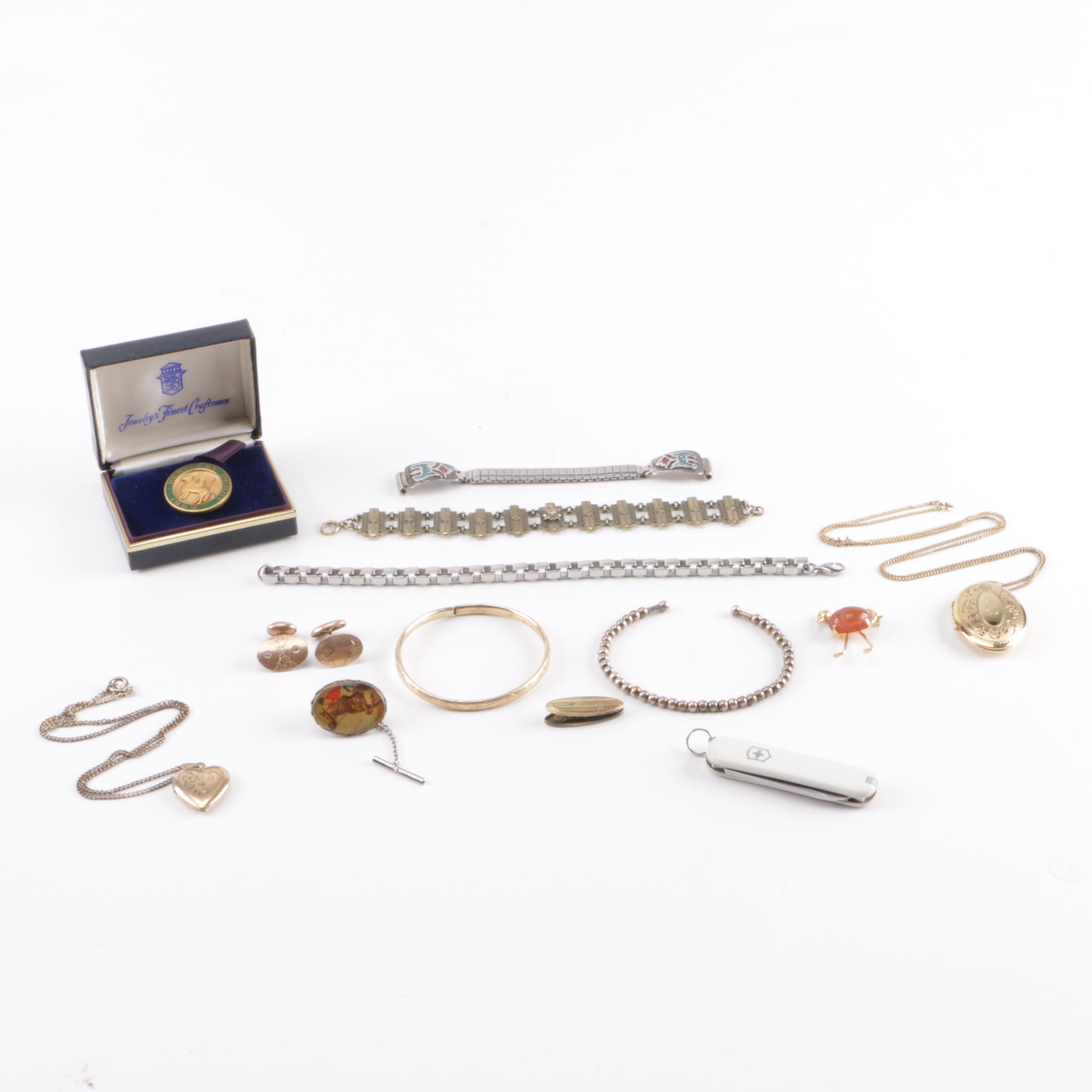 Vintage Jewelry Including a 1969 Kentucky Derby Pin