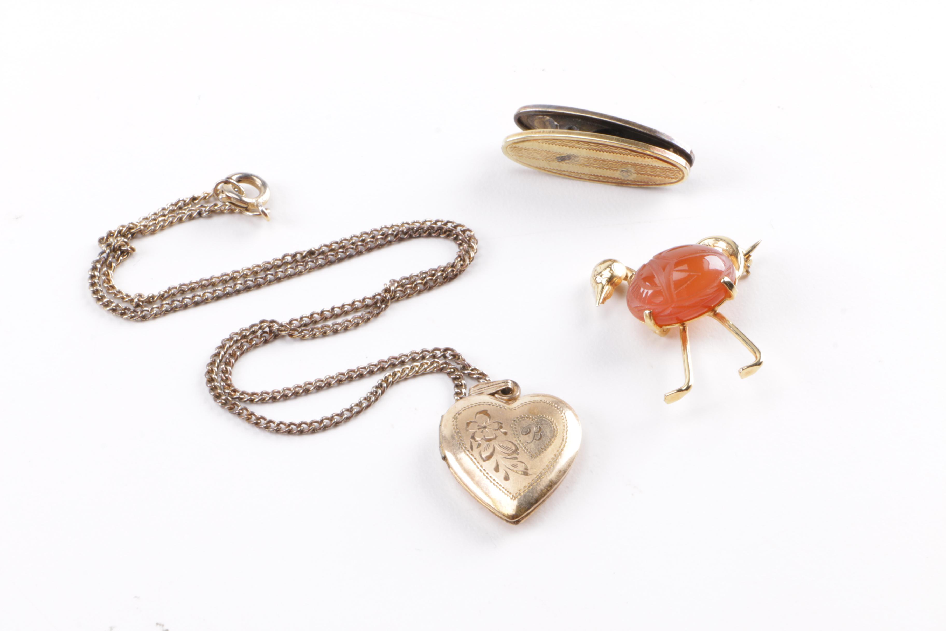 Vintage Jewelry Including a 1969 Kentucky Derby Pin