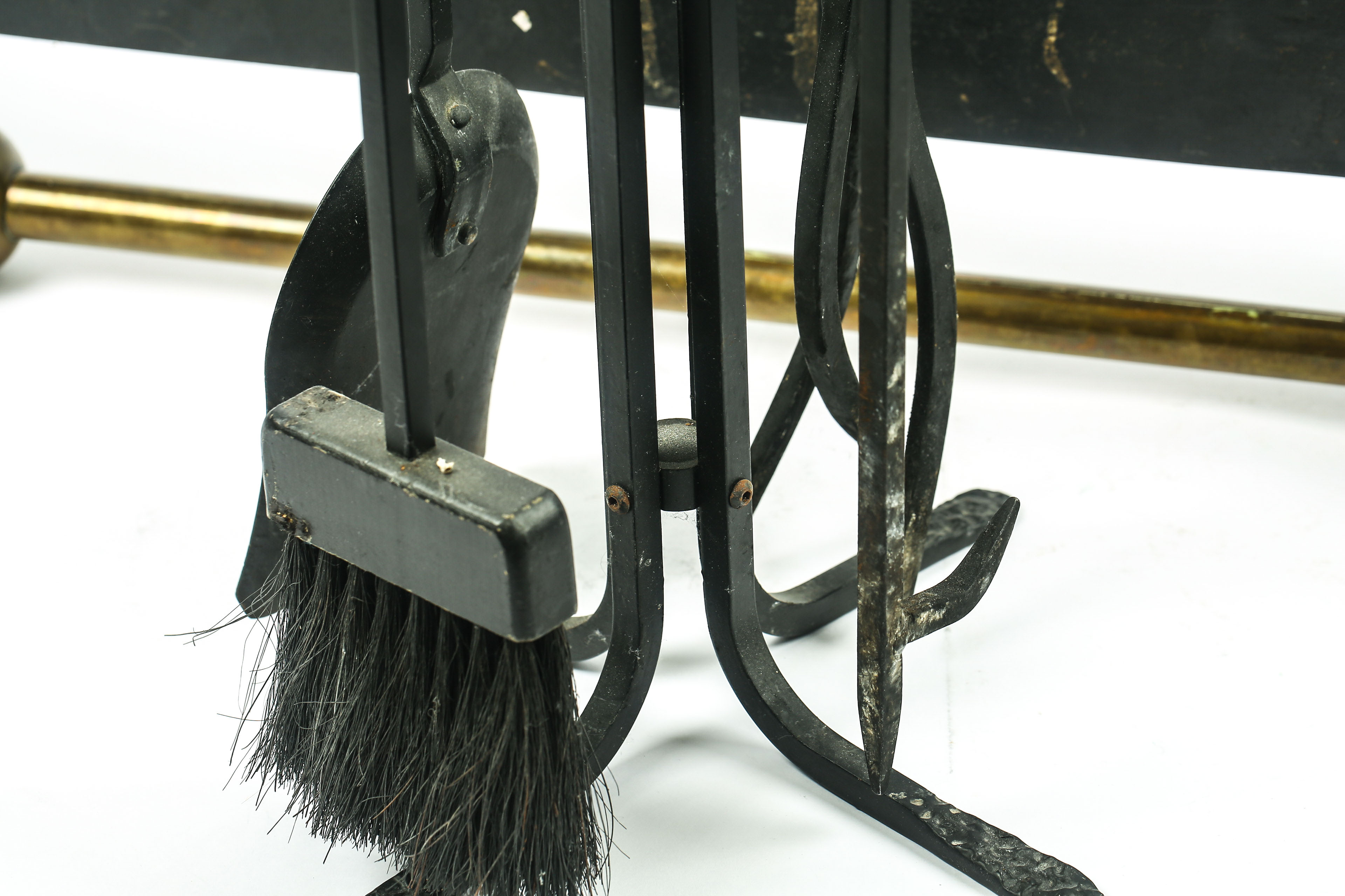 Vintage Hearth Fender and Fireplace Tools