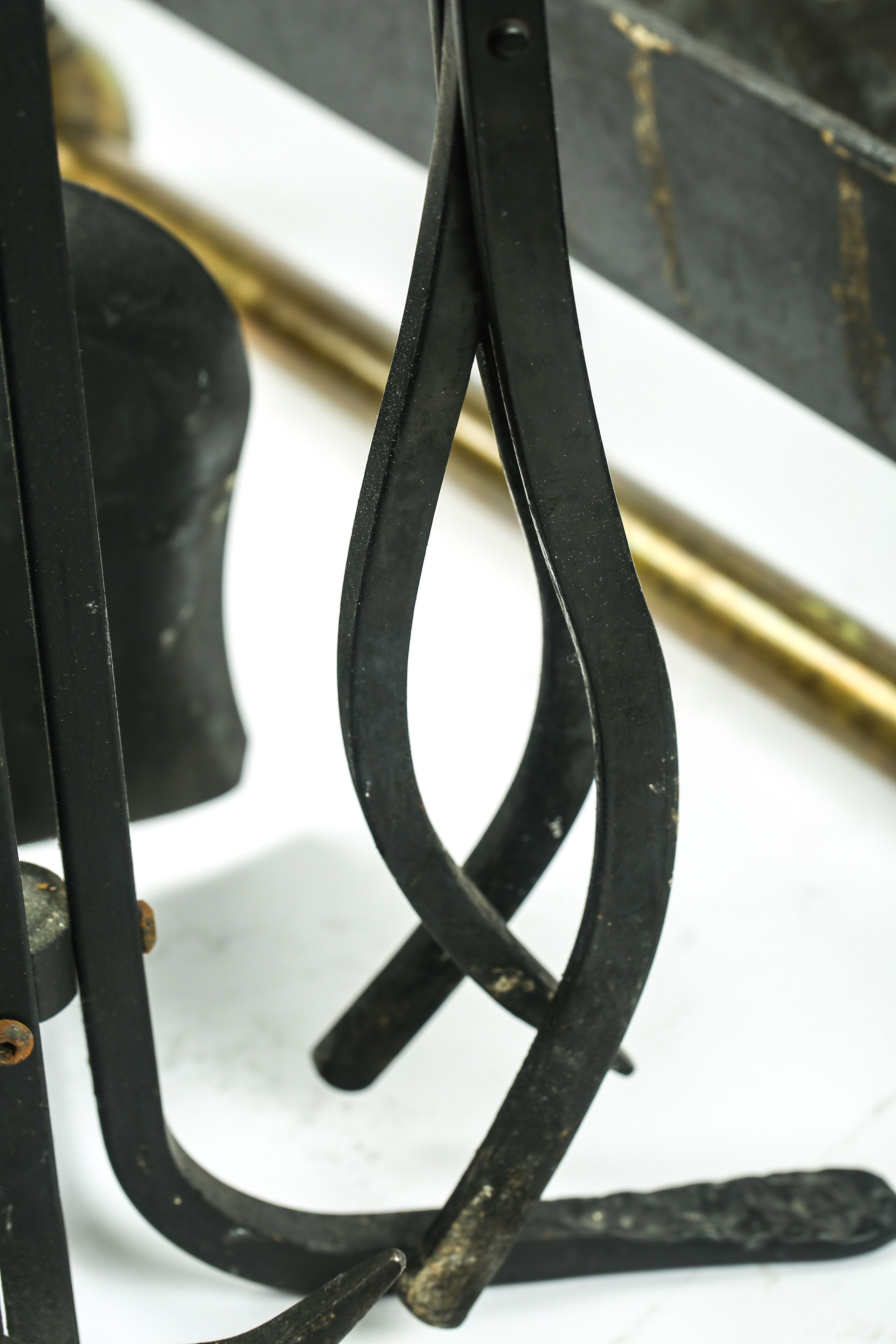 Vintage Hearth Fender and Fireplace Tools