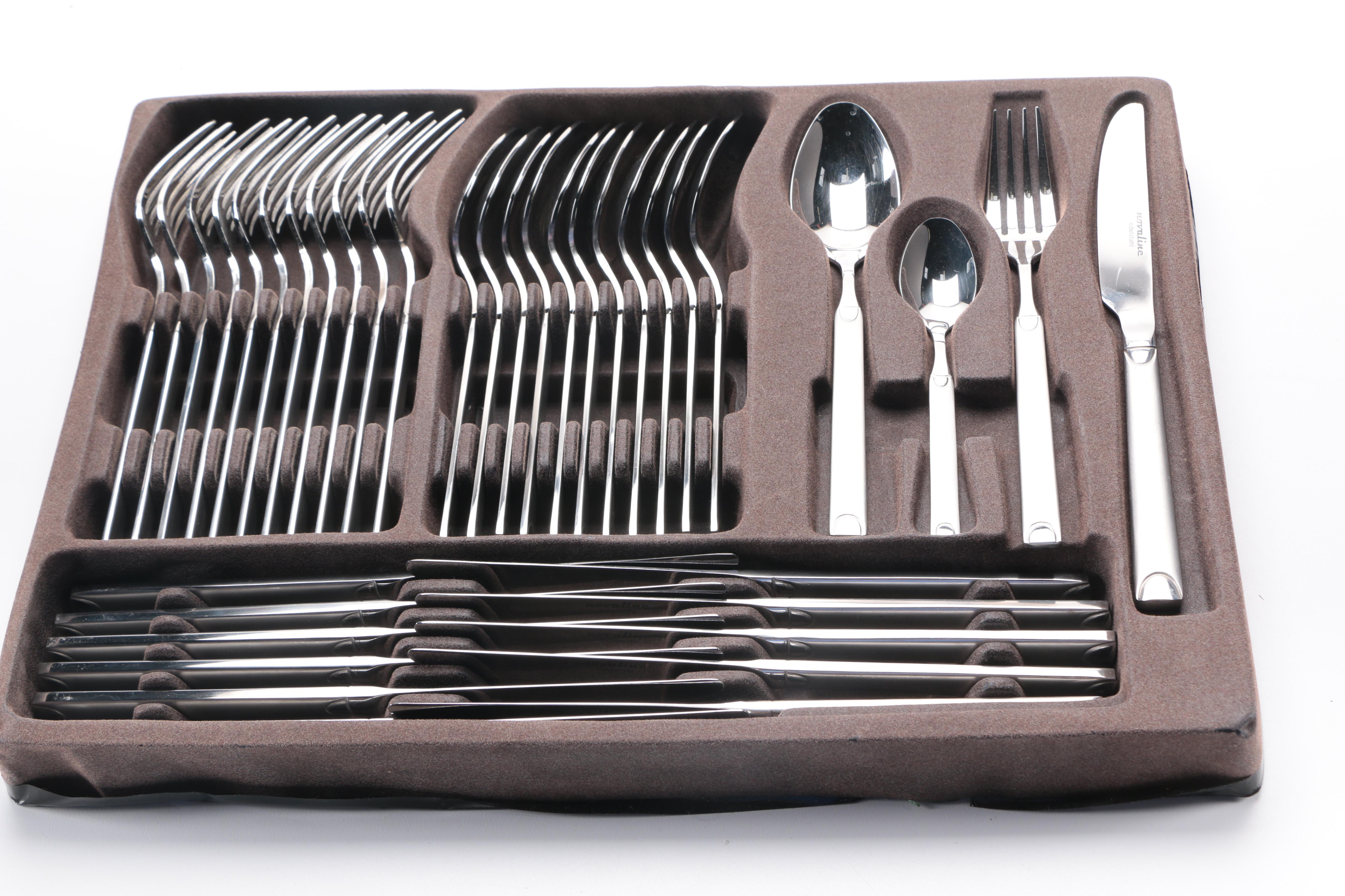 Nova Line 18-10 Stainless Steel Flatware Set for Twelve