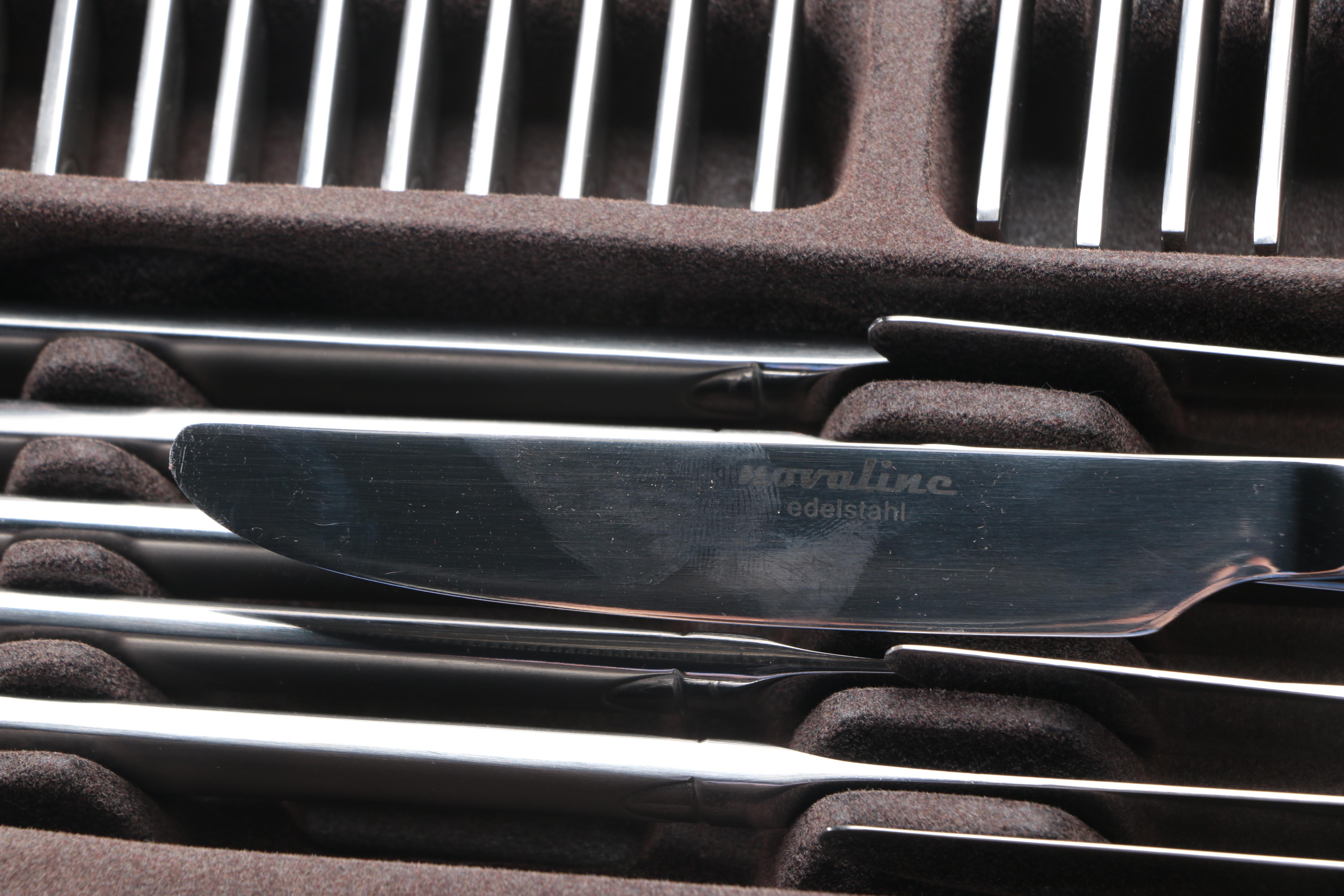 Nova Line 18-10 Stainless Steel Flatware Set for Twelve