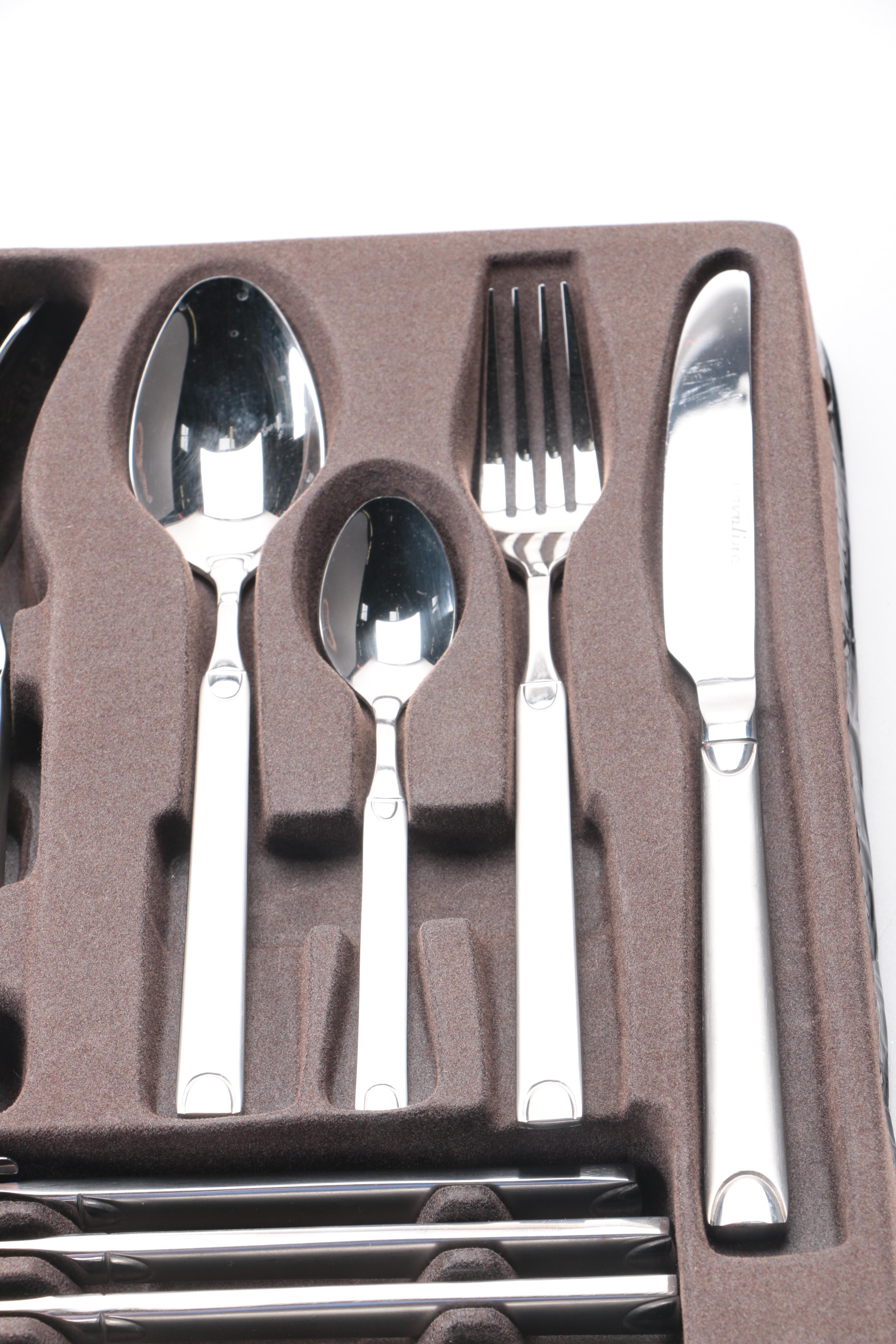 Nova Line 18-10 Stainless Steel Flatware Set for Twelve