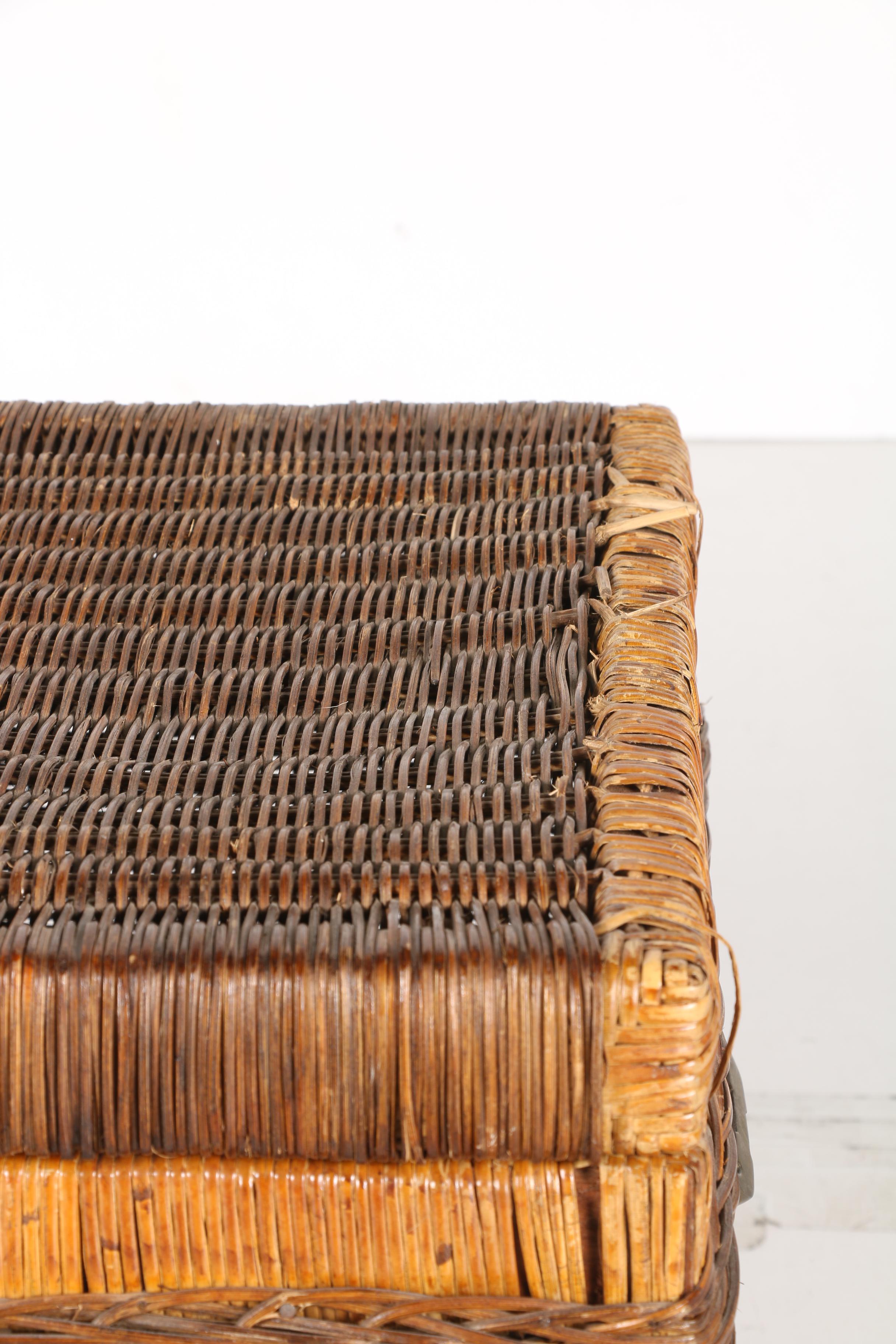 Asian Style Wicker Storage Chest