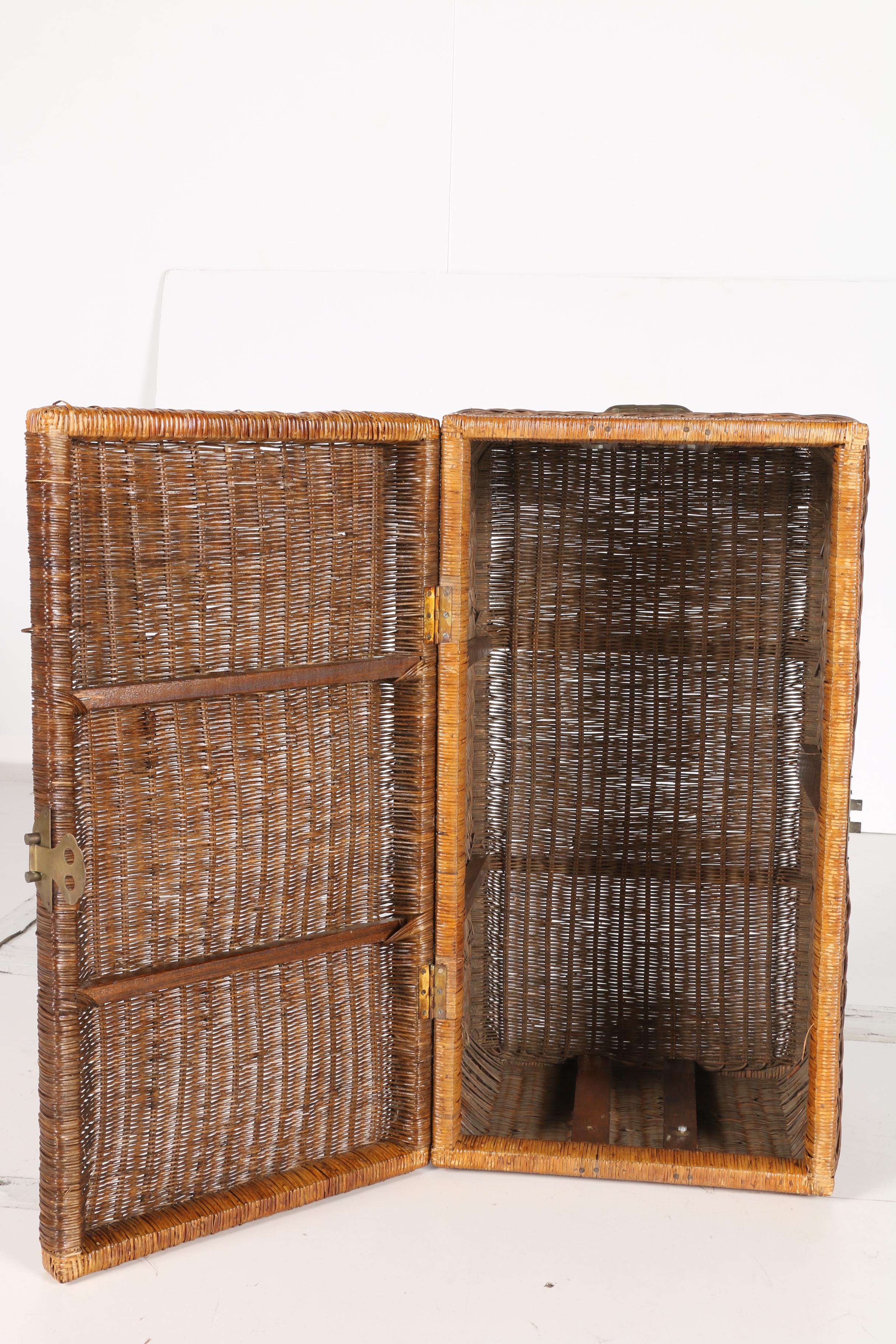 Asian Style Wicker Storage Chest
