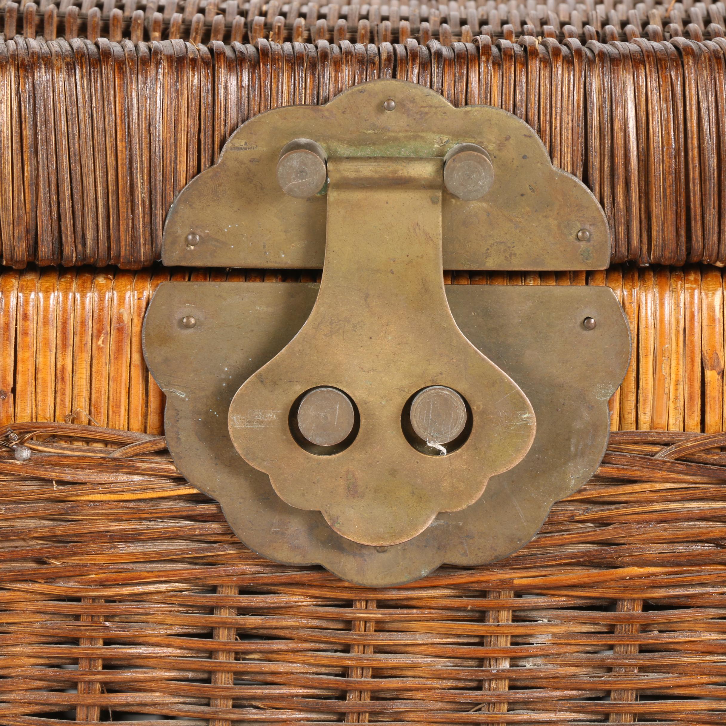 Asian Style Wicker Storage Chest