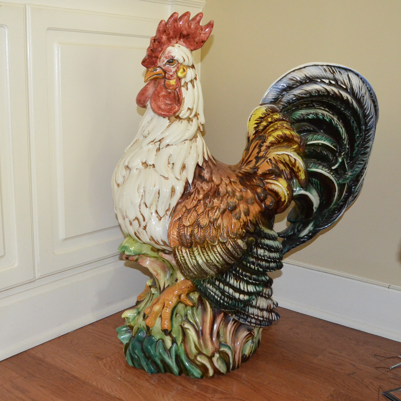 Intrada Italy Campagna Hand Painted Ceramic Rooster