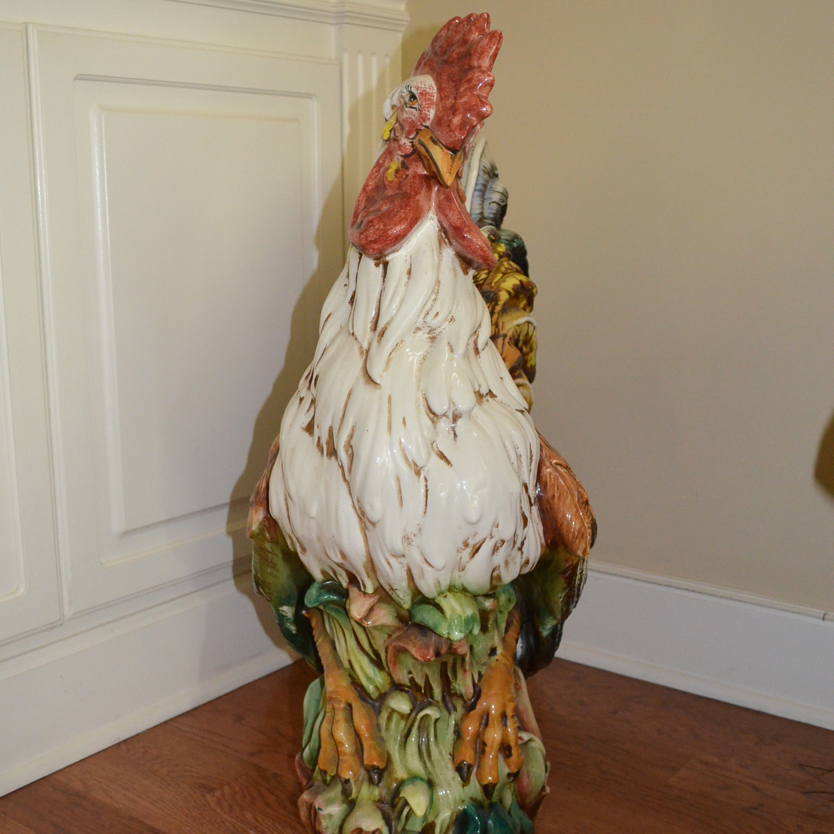 Intrada Italy Campagna Hand Painted Ceramic Rooster