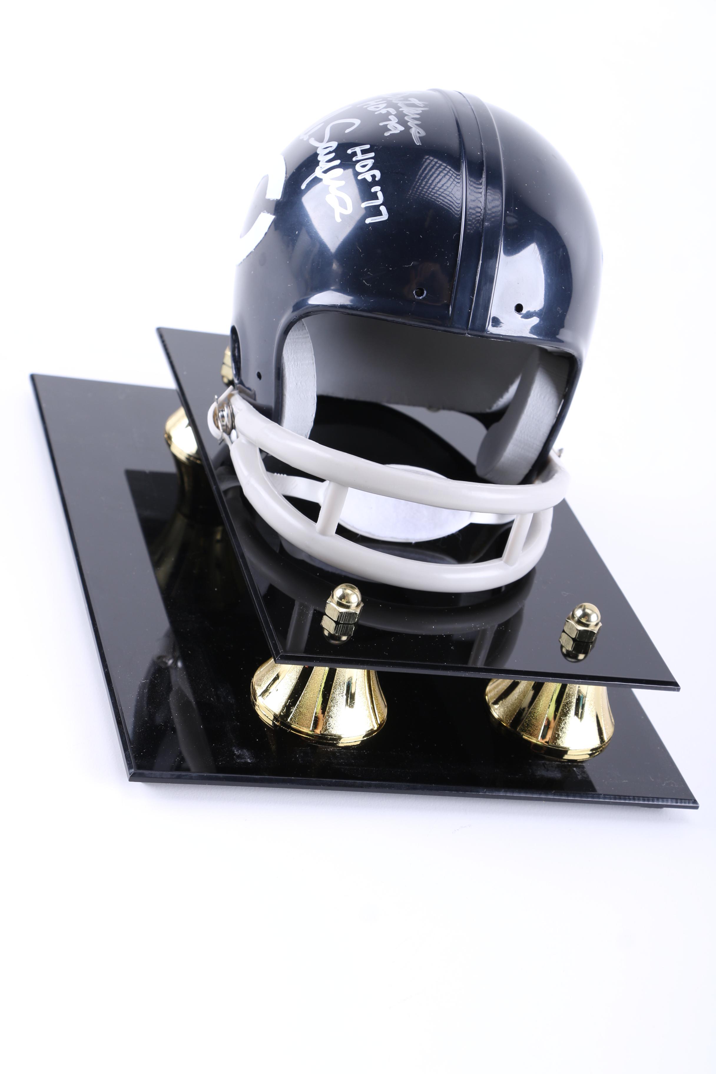 Dick Butkus and Gale Sayers Signed Mini Helmet
