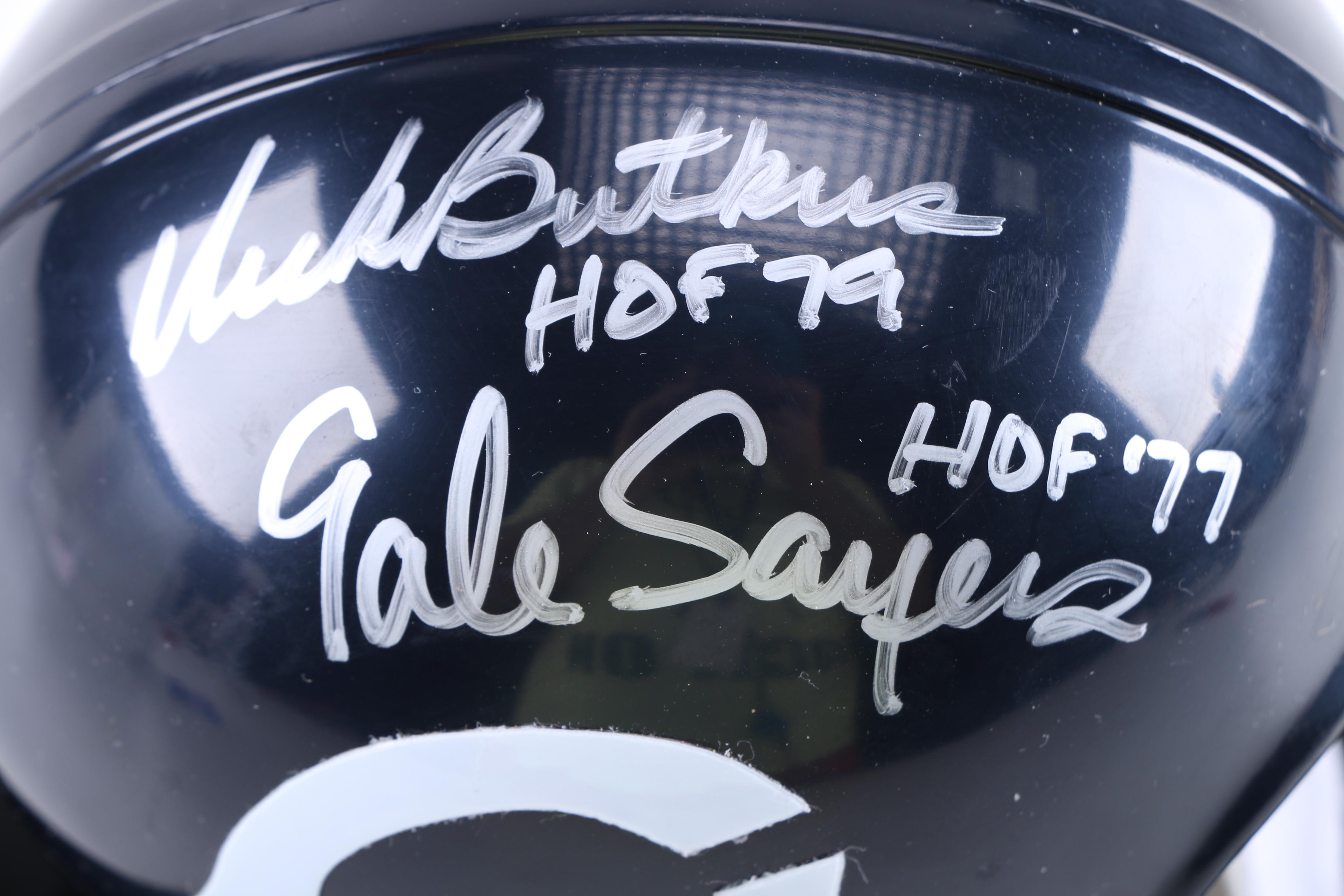 Dick Butkus and Gale Sayers Signed Mini Helmet