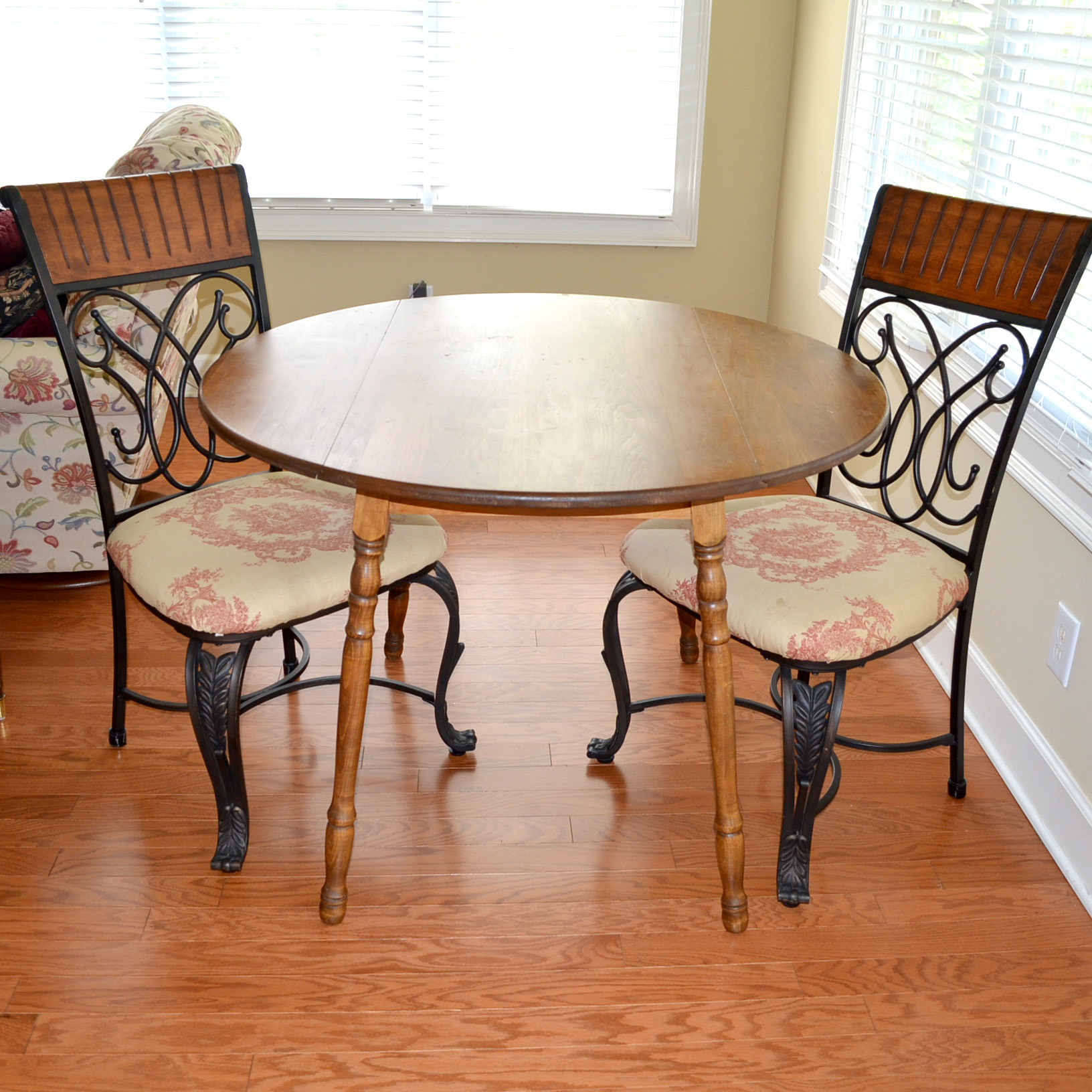 Vintage Drop Leaf Breakfast Table with Chairs