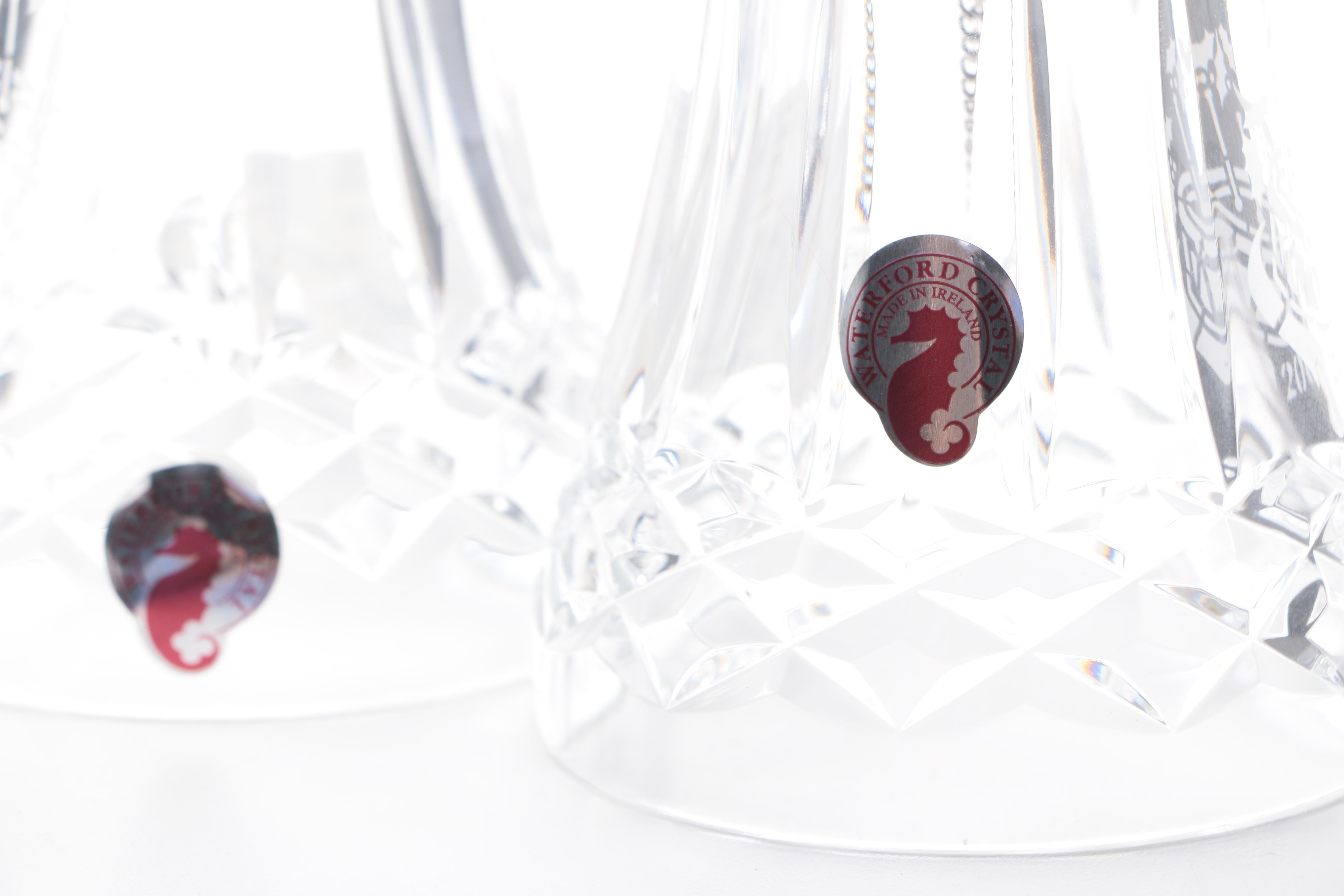 Early 2000s Waterford Crystal Christmas Bells