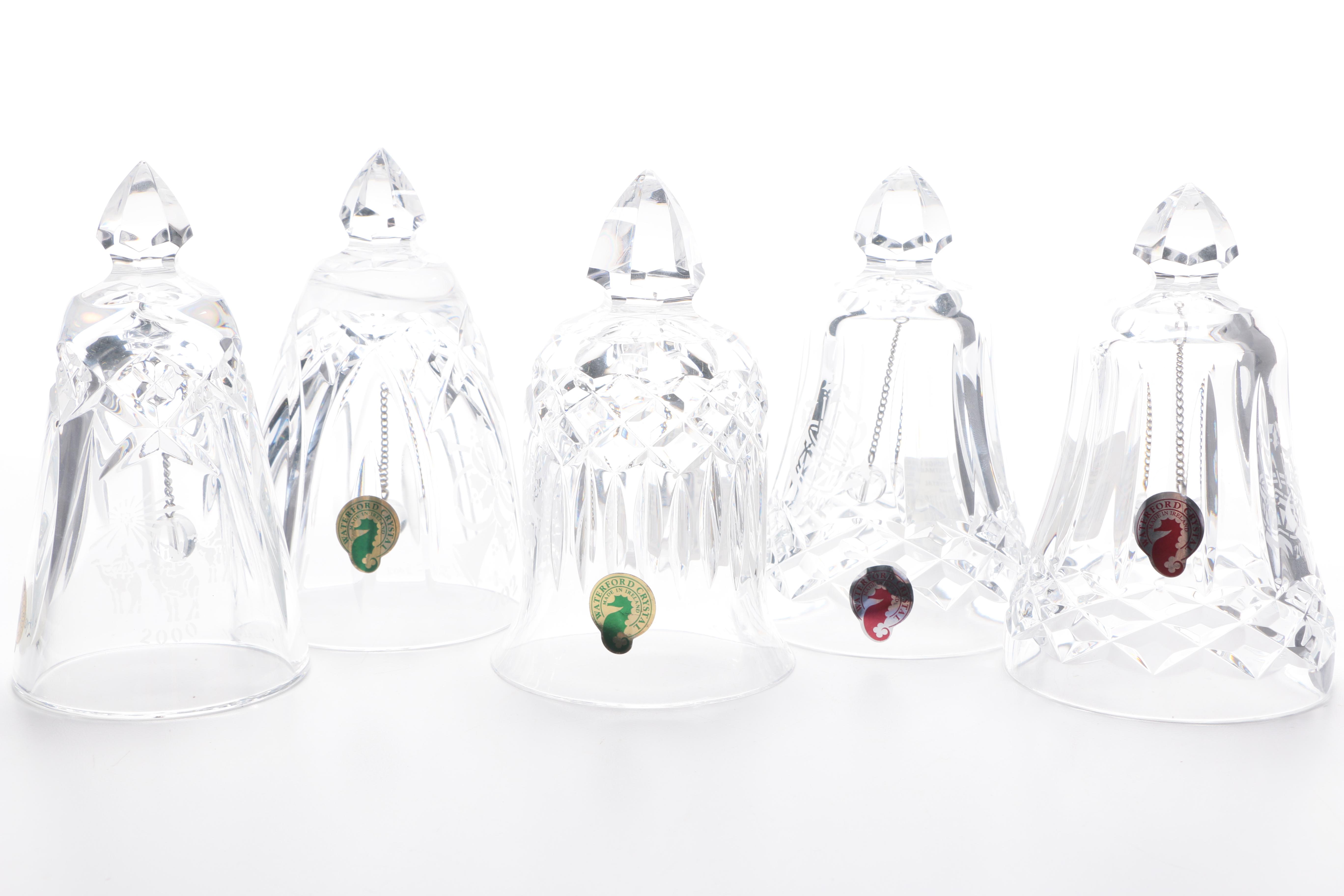 Early 2000s Waterford Crystal Christmas Bells