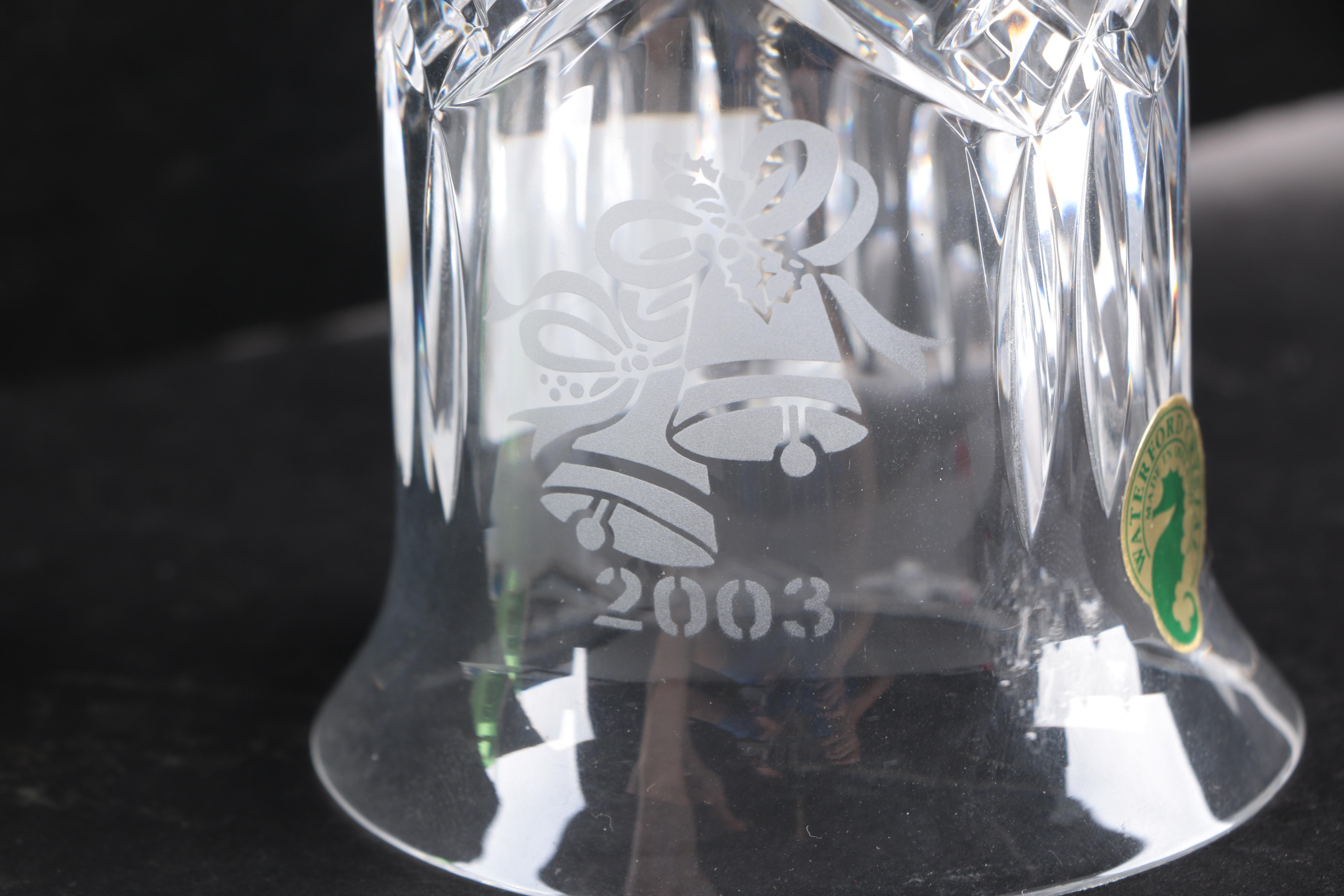 Early 2000s Waterford Crystal Christmas Bells