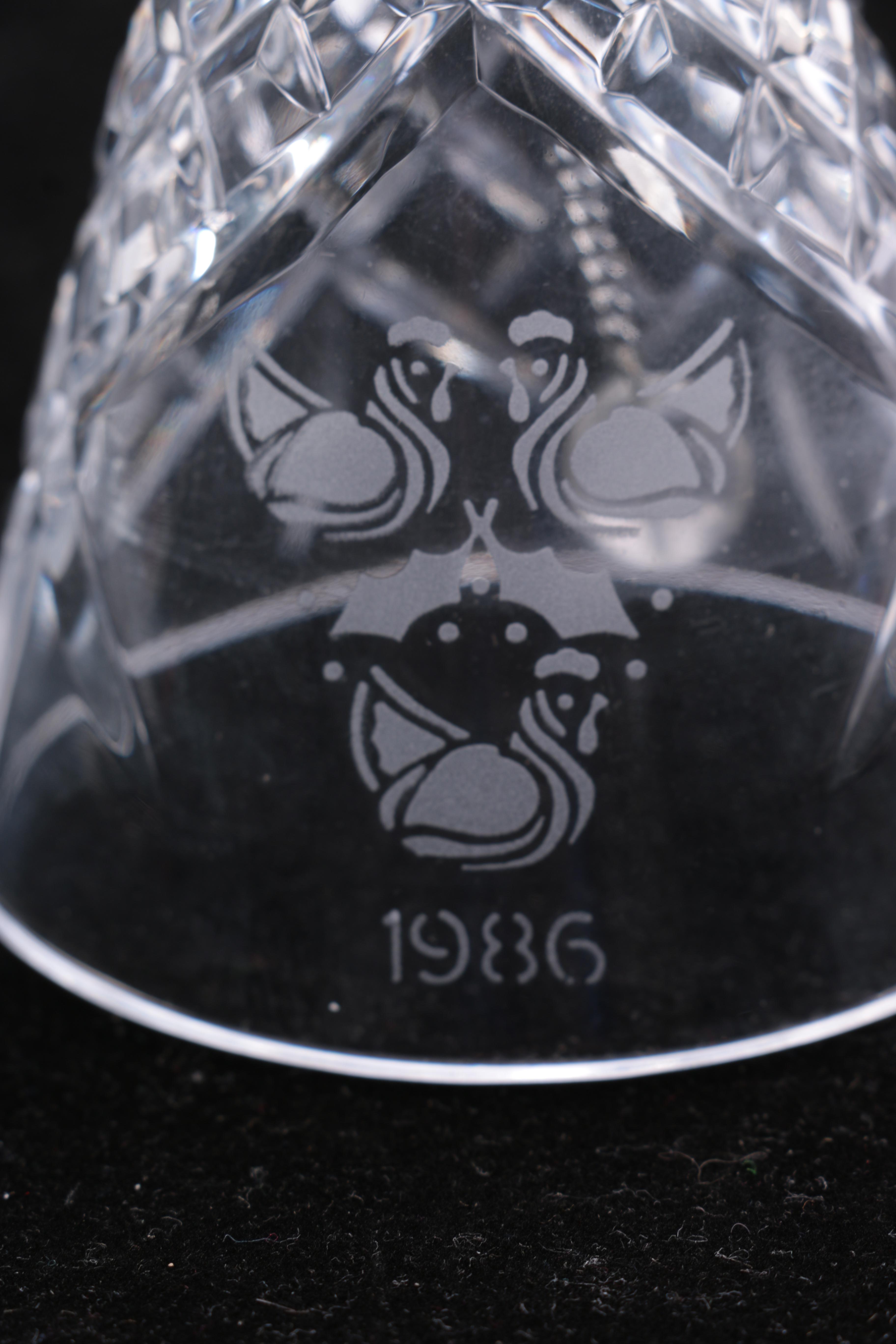 1984-1989 Waterford Crystal Christmas Bells