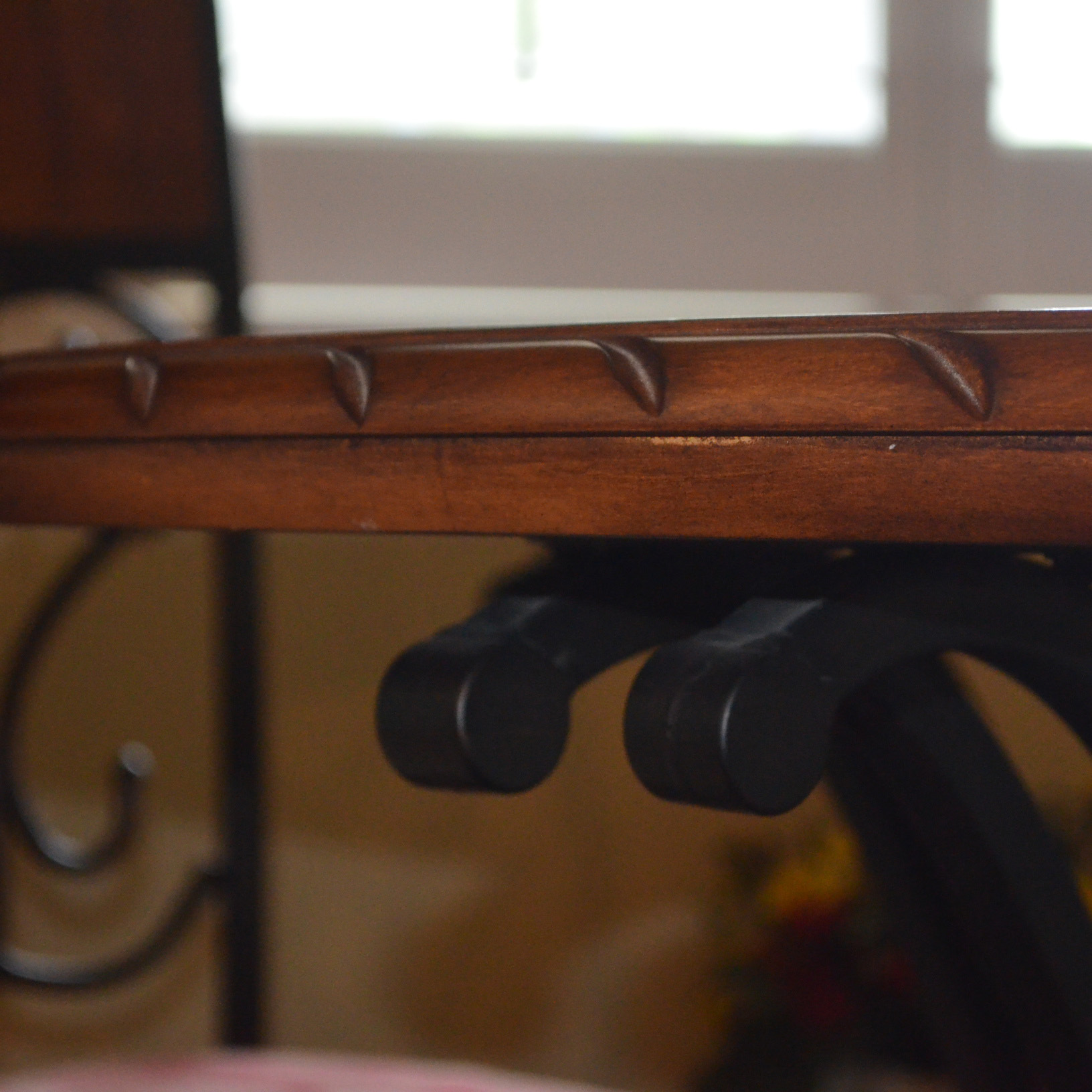 Metal and Wood Birdcage Table and Chair Set