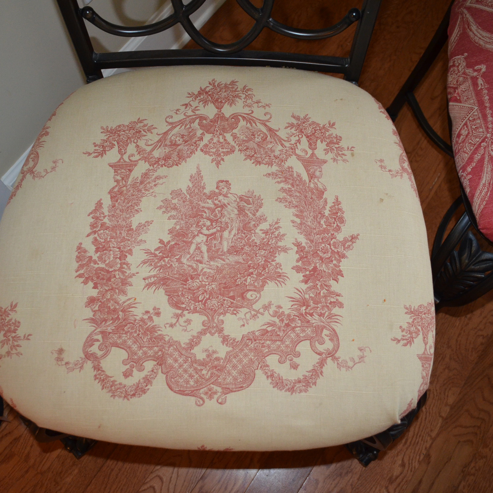 Metal and Wood Birdcage Table and Chair Set