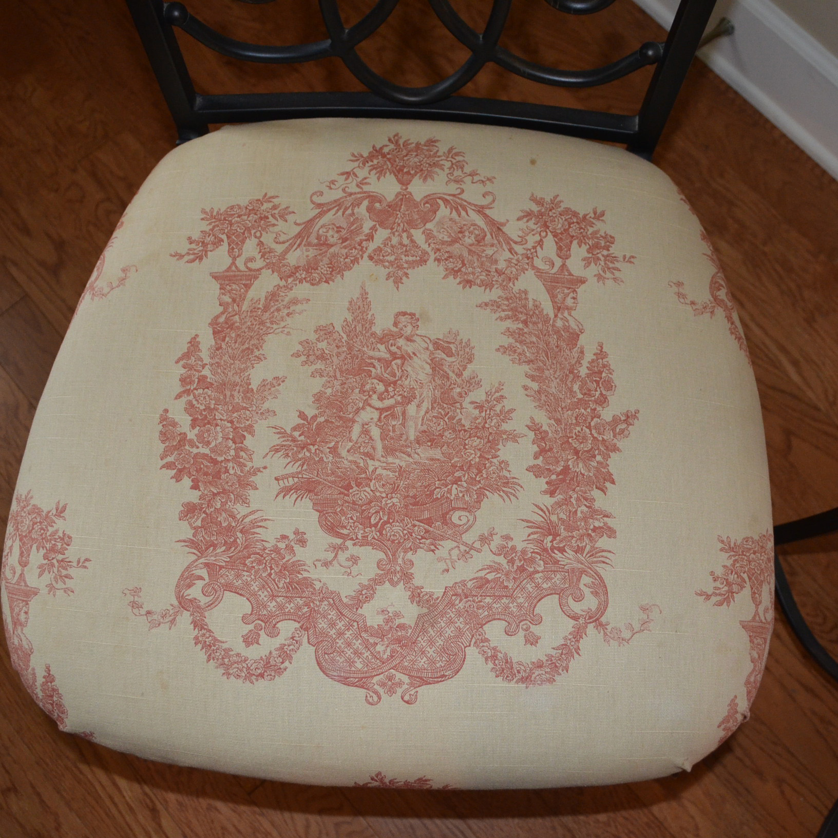 Metal and Wood Birdcage Table and Chair Set