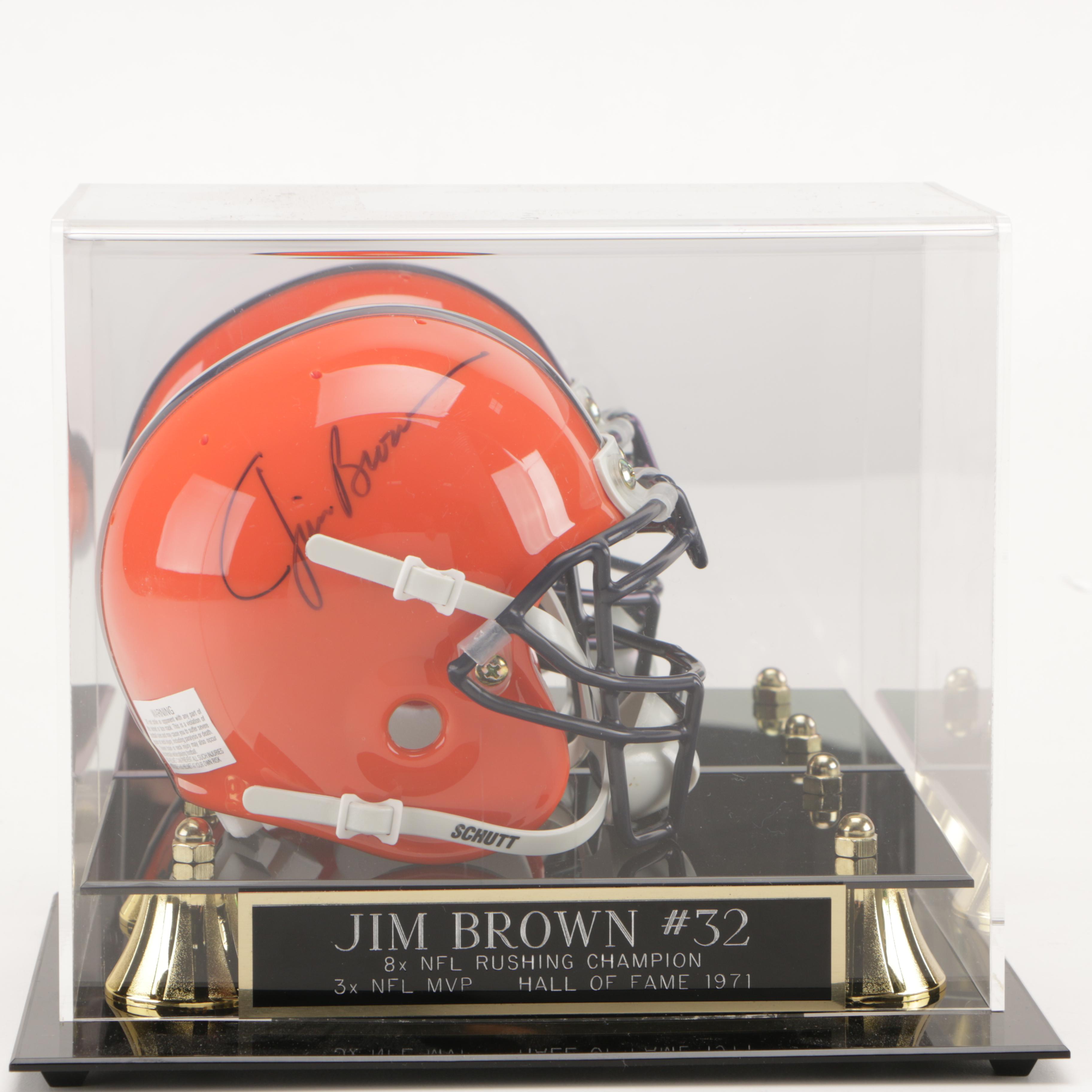 Jim Brown Signed Mini-Helmet