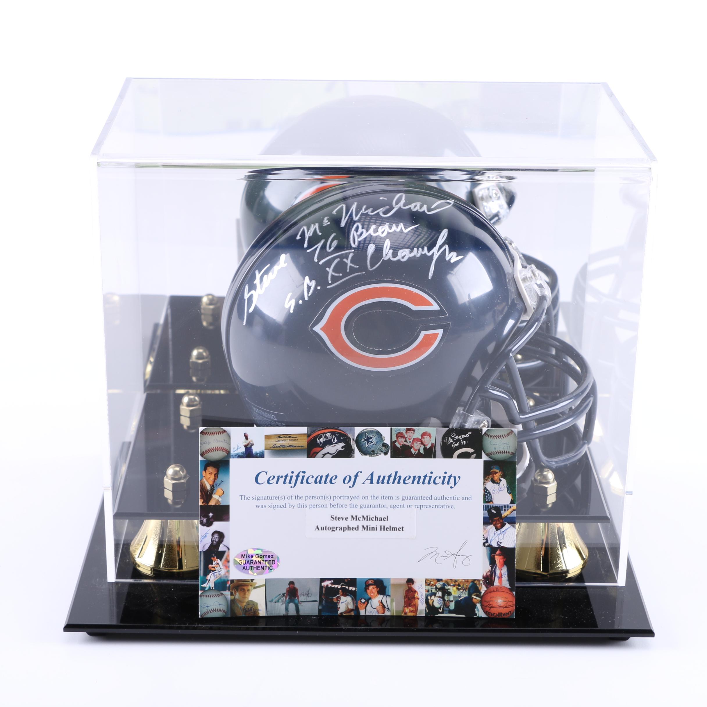 Steve McMichael Signed Mini Helmet
