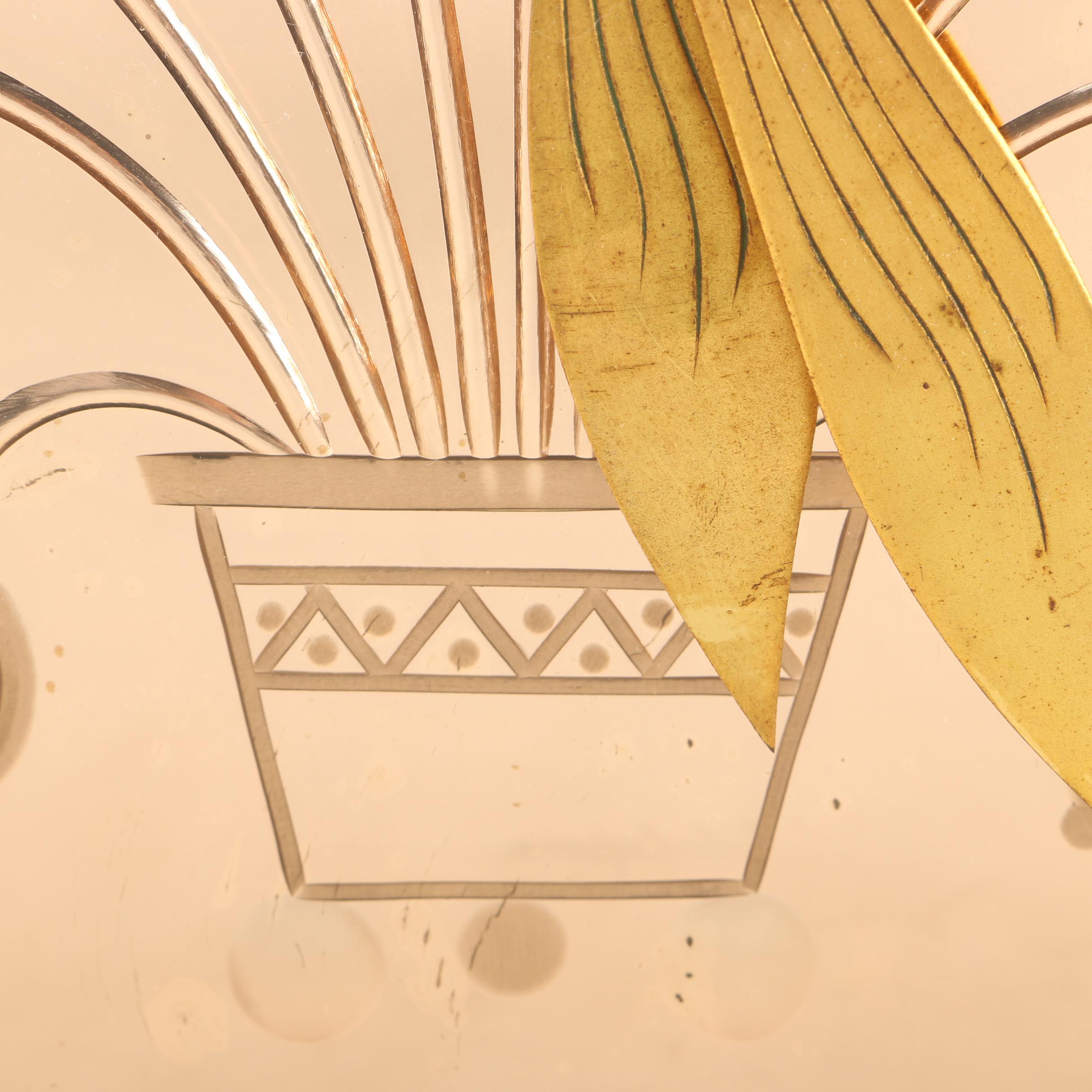 Vintage Tulip-Themed Electric Clock