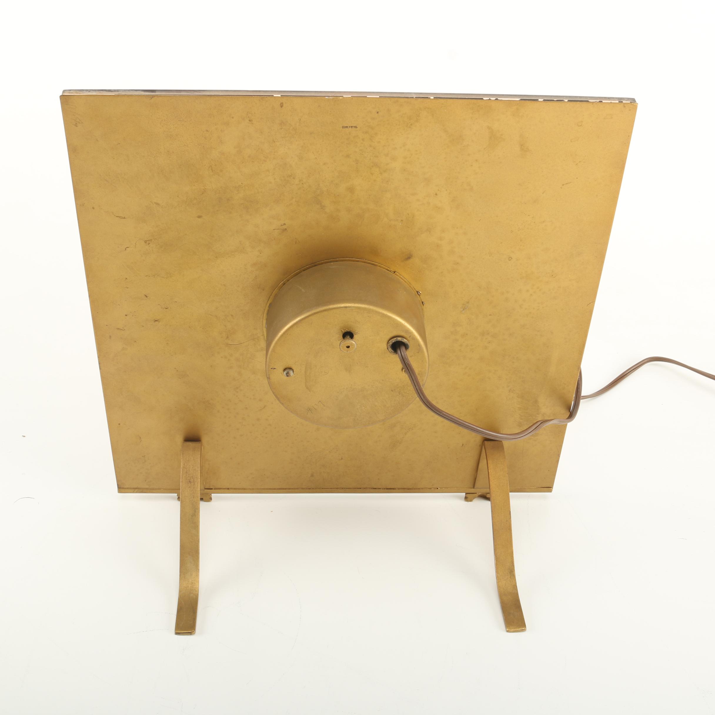 Vintage Tulip-Themed Electric Clock