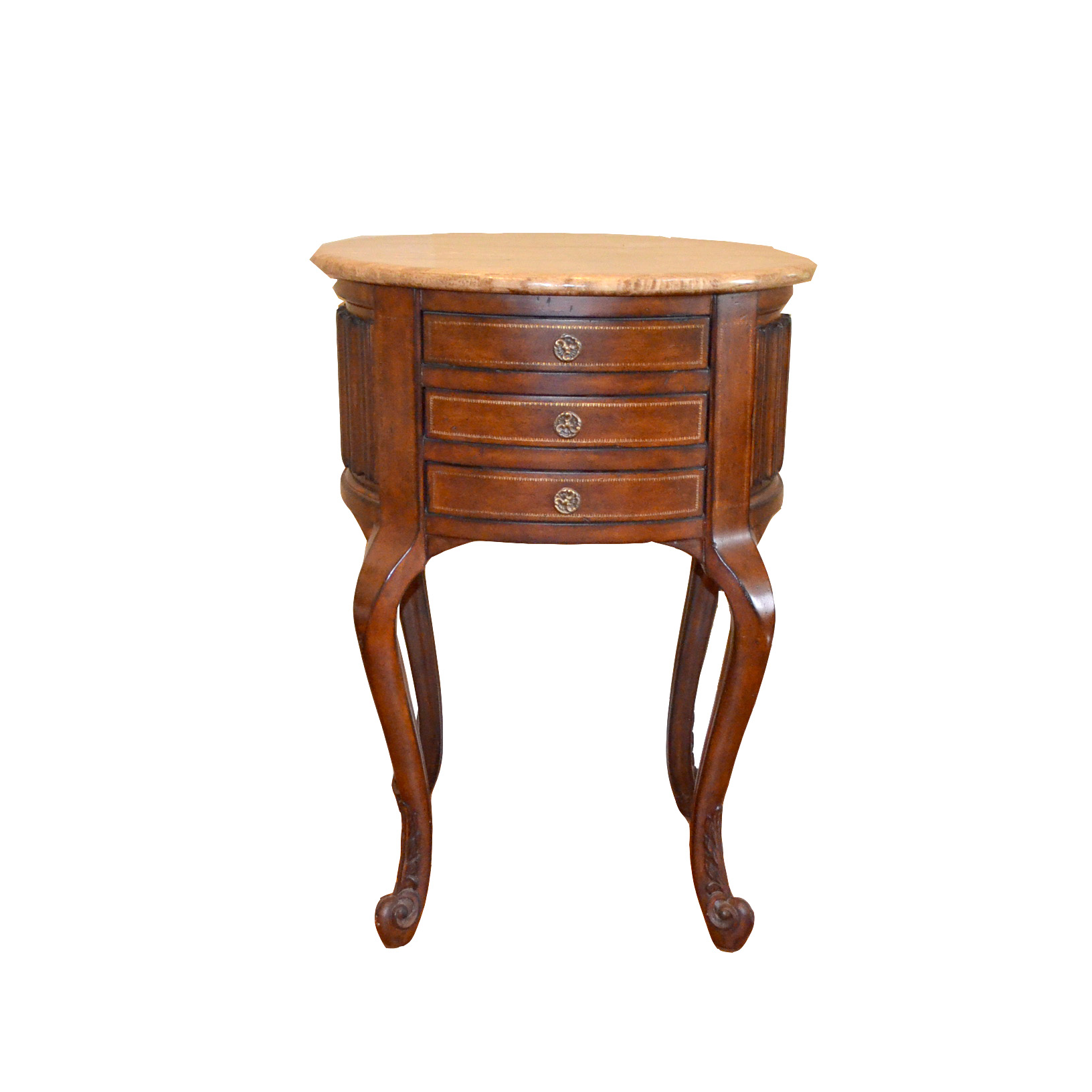 Louis XV Style Marble Top Accent Table