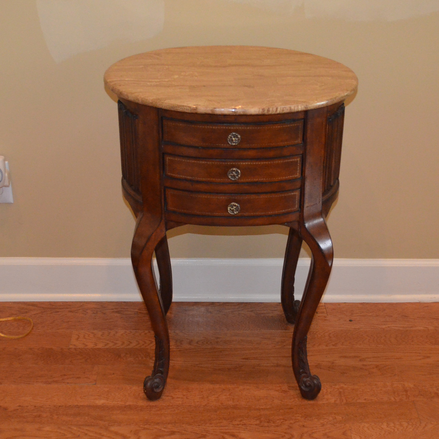 Louis XV Style Marble Top Accent Table