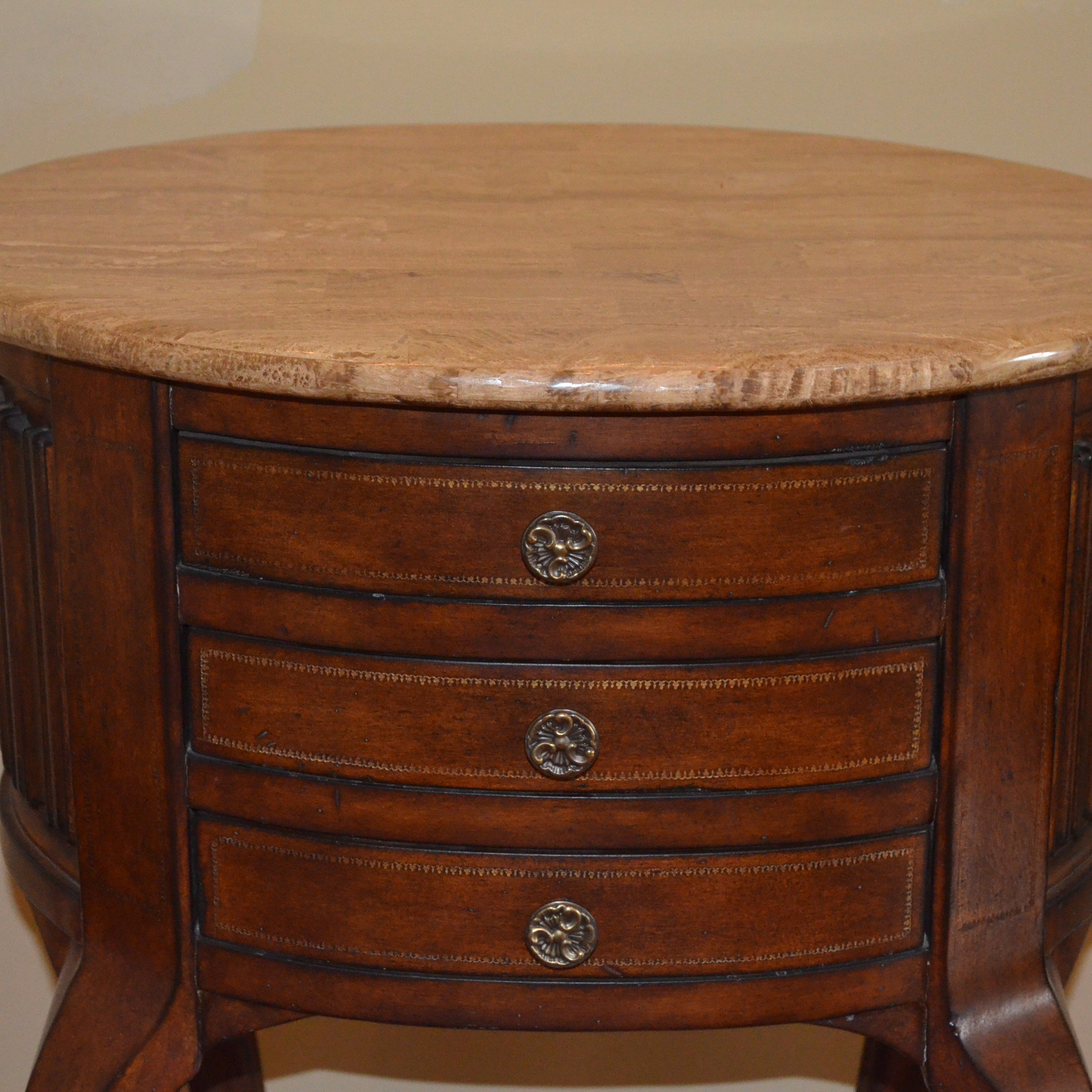 Louis XV Style Marble Top Accent Table