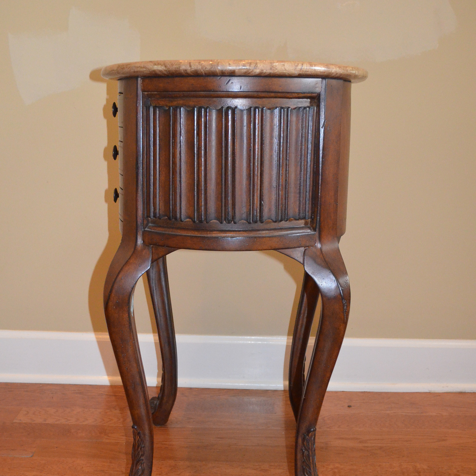 Louis XV Style Marble Top Accent Table
