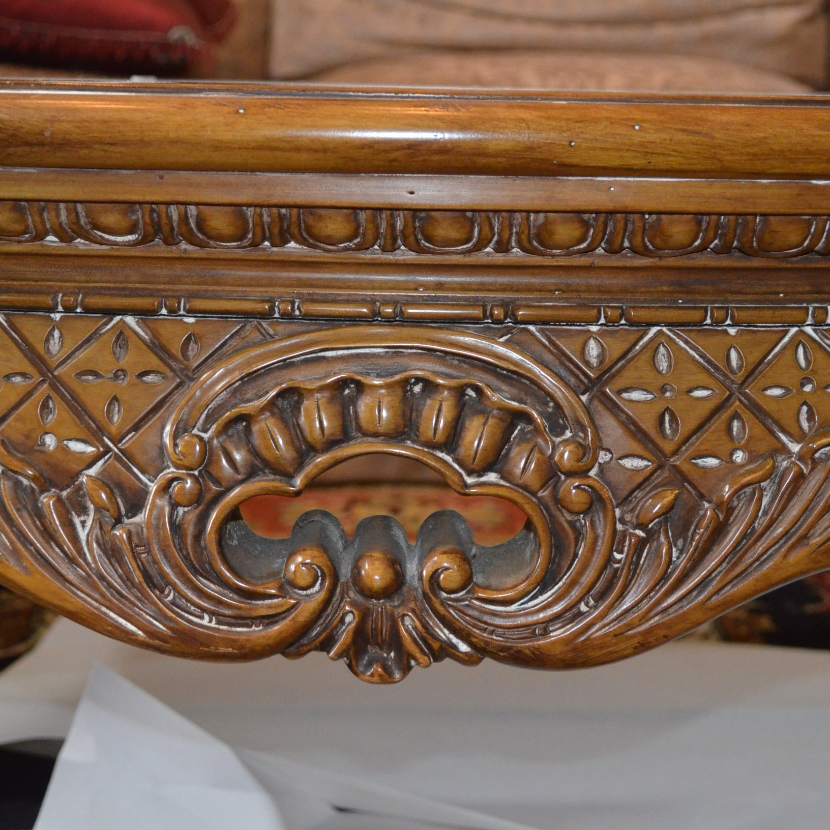 Louis XV Style Marble Top Coffee Table