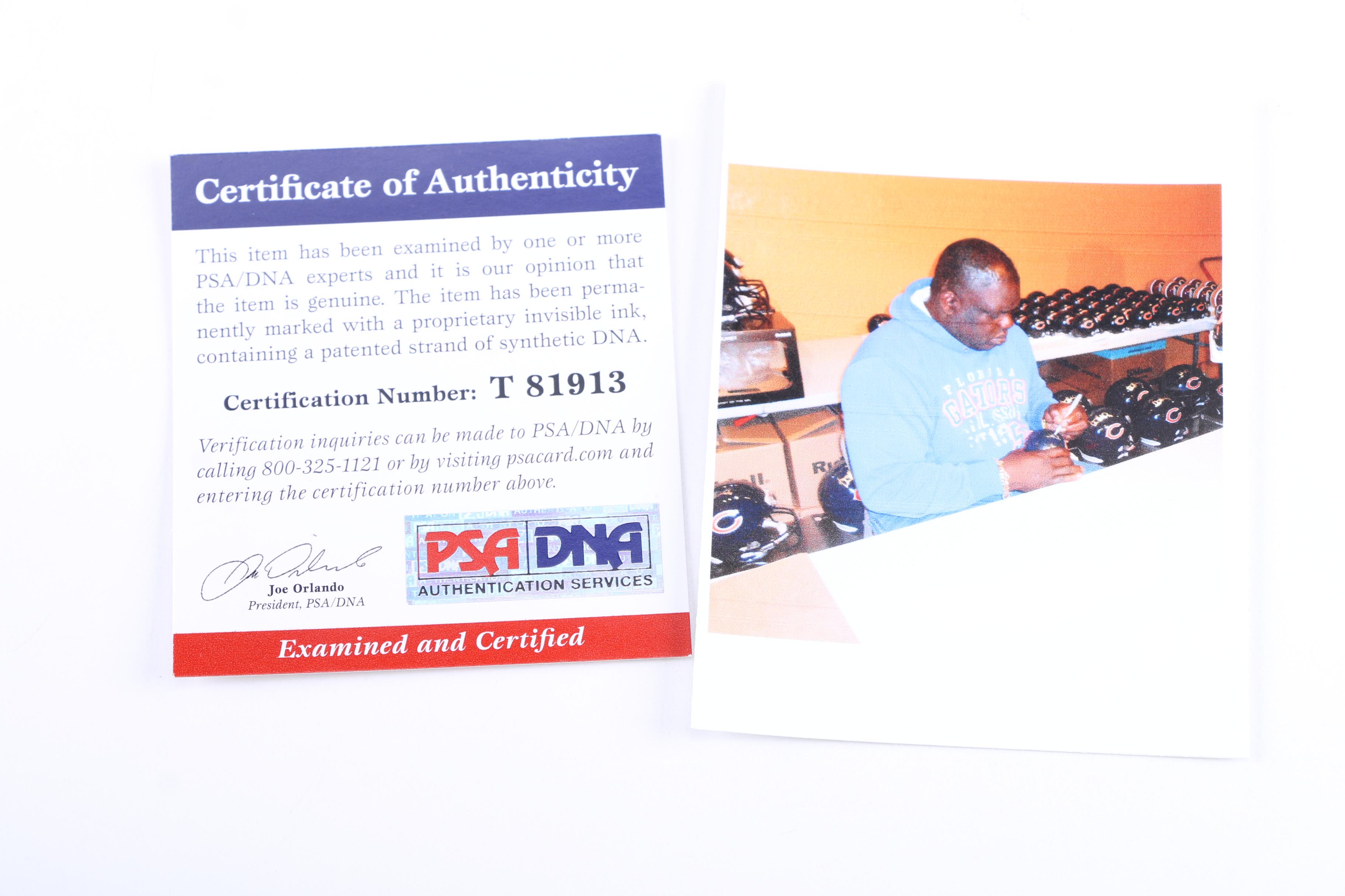 Wilber Marshall Signed Mini Helmet