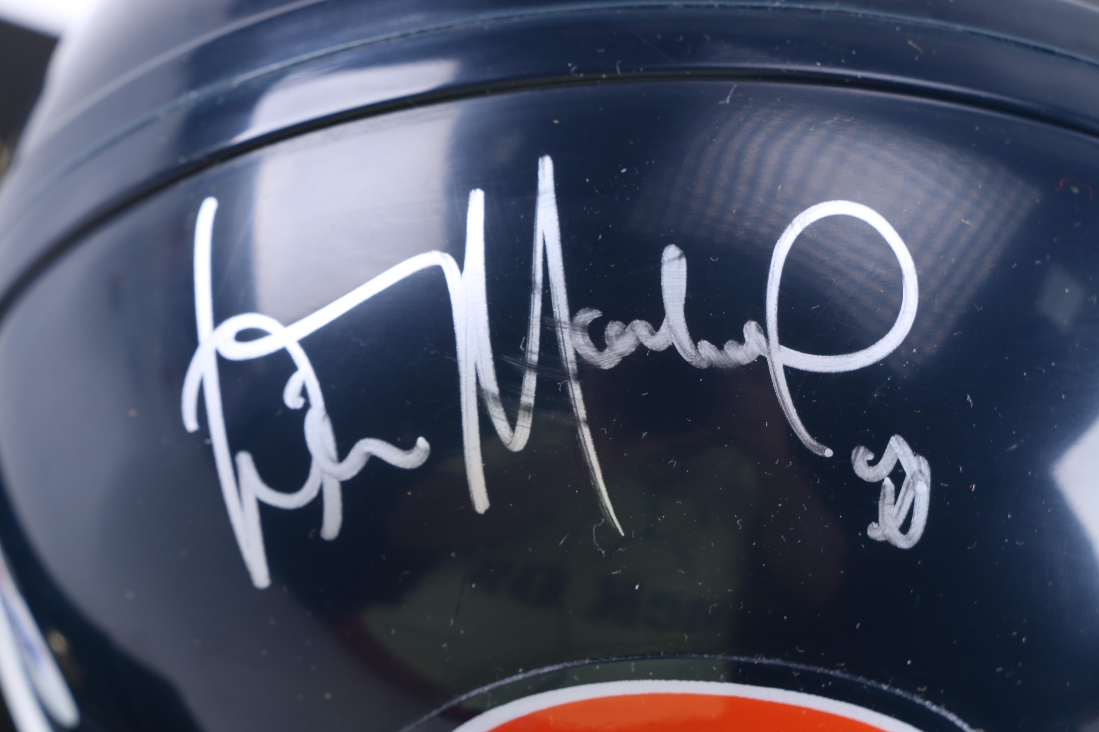 Wilber Marshall Signed Mini Helmet