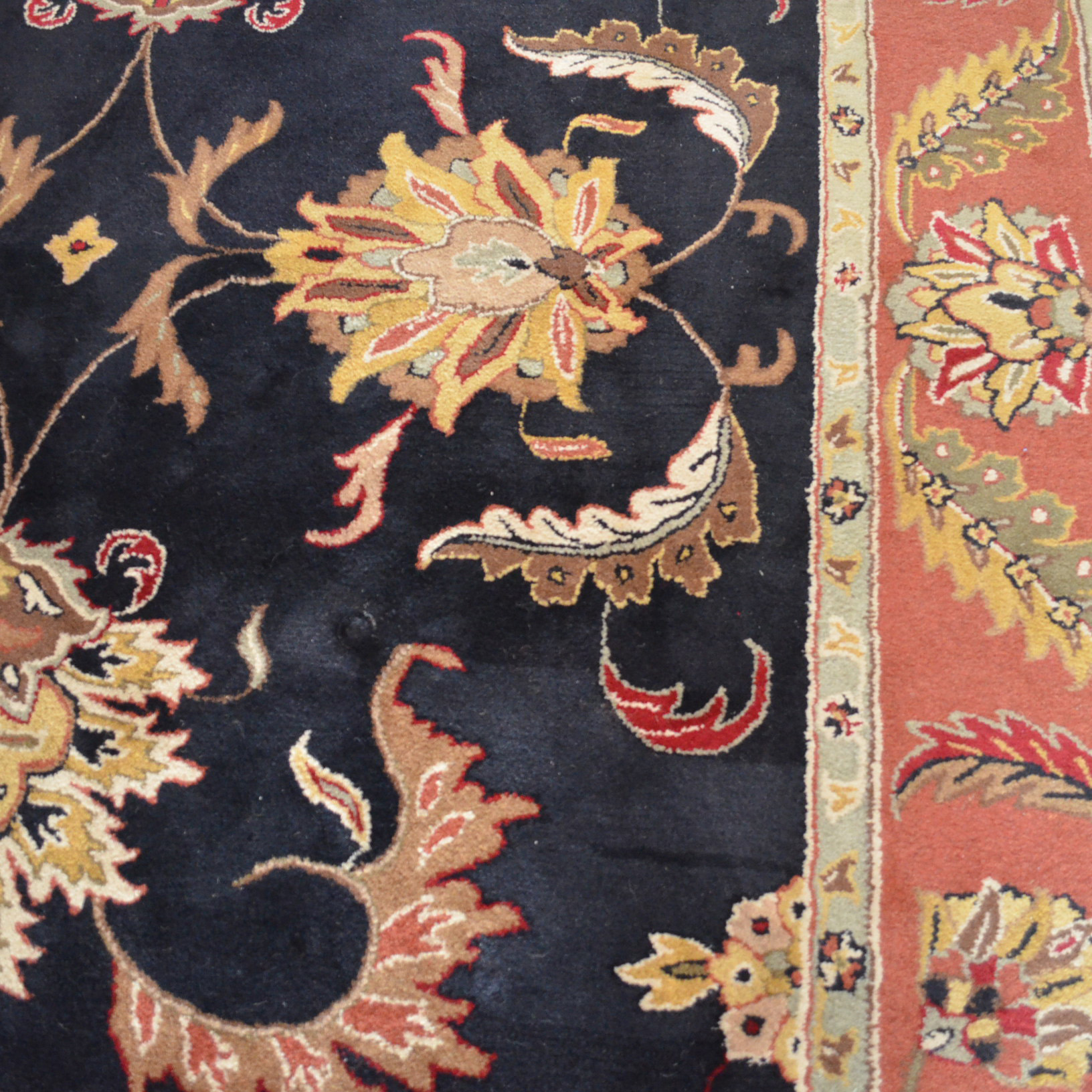 Tufted Indian Persian-Style Area Rug