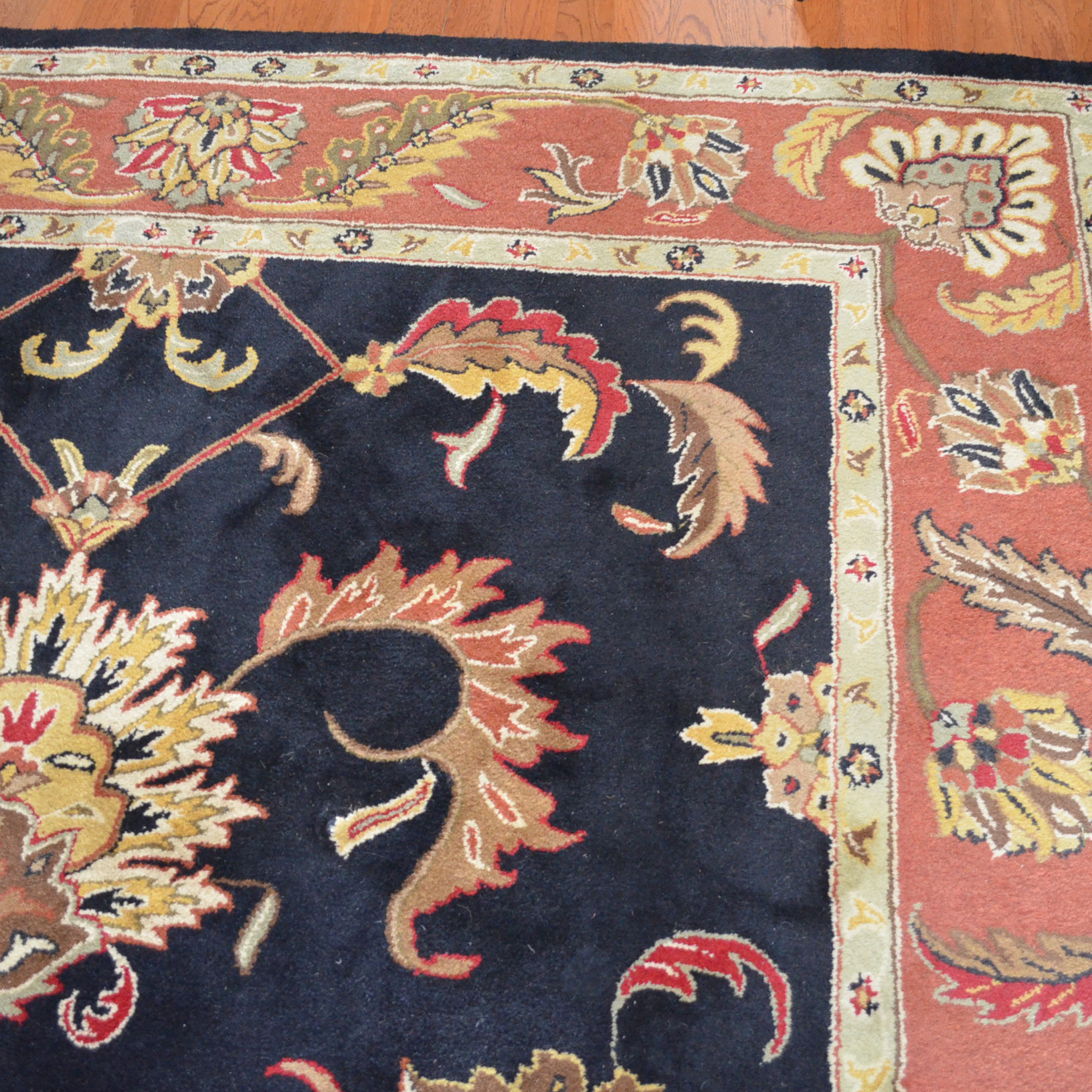 Tufted Indian Persian-Style Area Rug