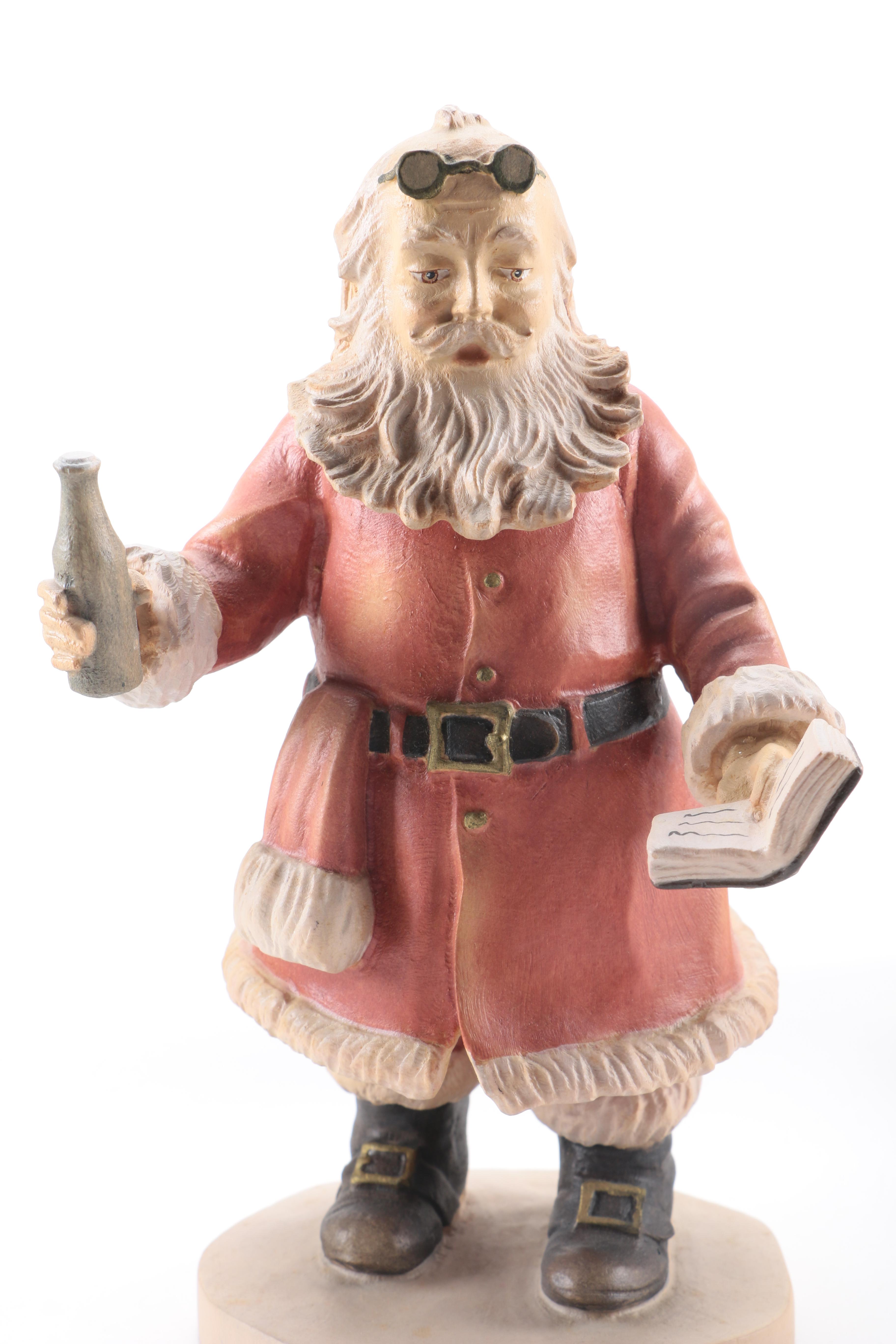 Dolfi Italian Hand-Carved Limited Edition "History of Santa" Wooden Figurines