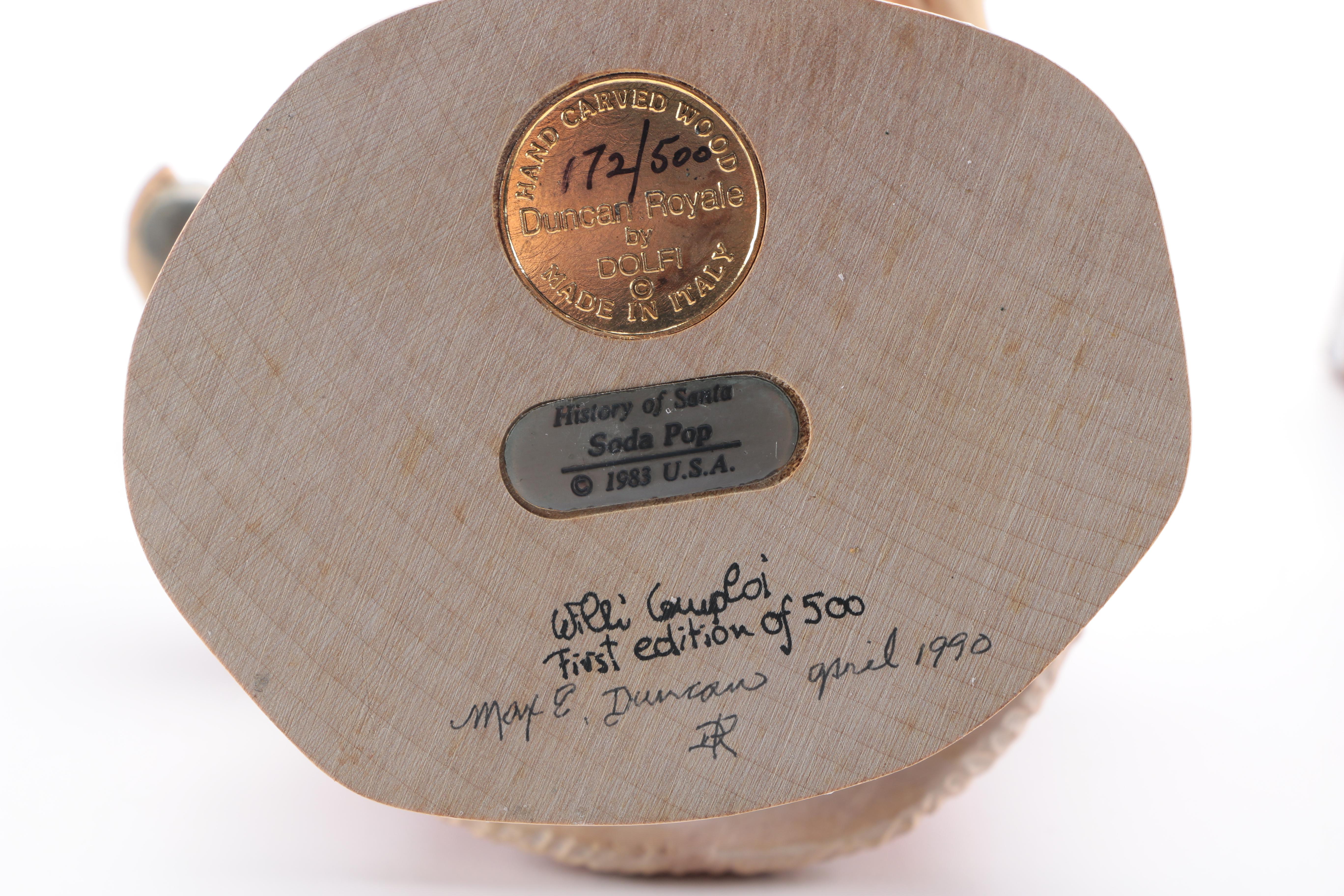 Dolfi Italian Hand-Carved Limited Edition "History of Santa" Wooden Figurines