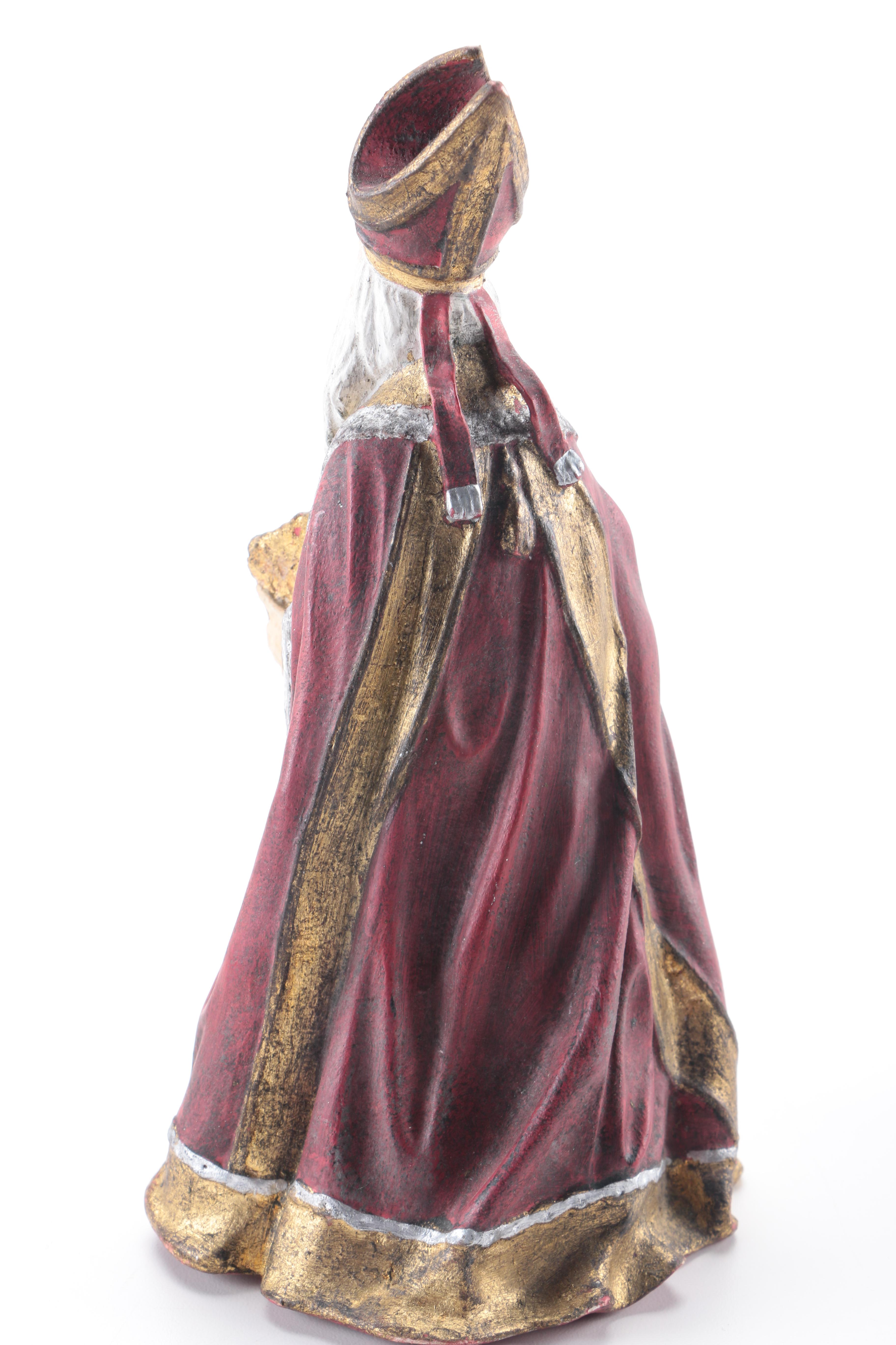 Dolfi Italian Hand-Carved Limited Edition "History of Santa" Wooden Figurines