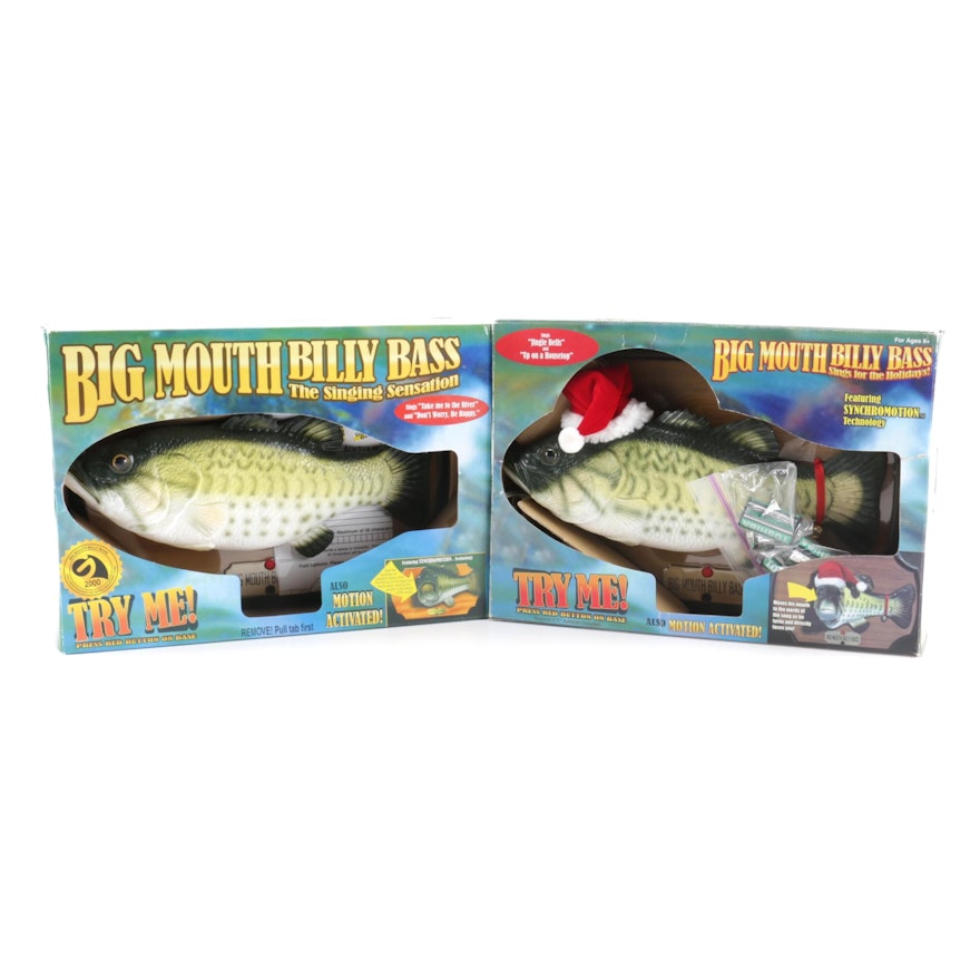Big Mouth Billy Bass Singing Fish Plaque and Holiday Version