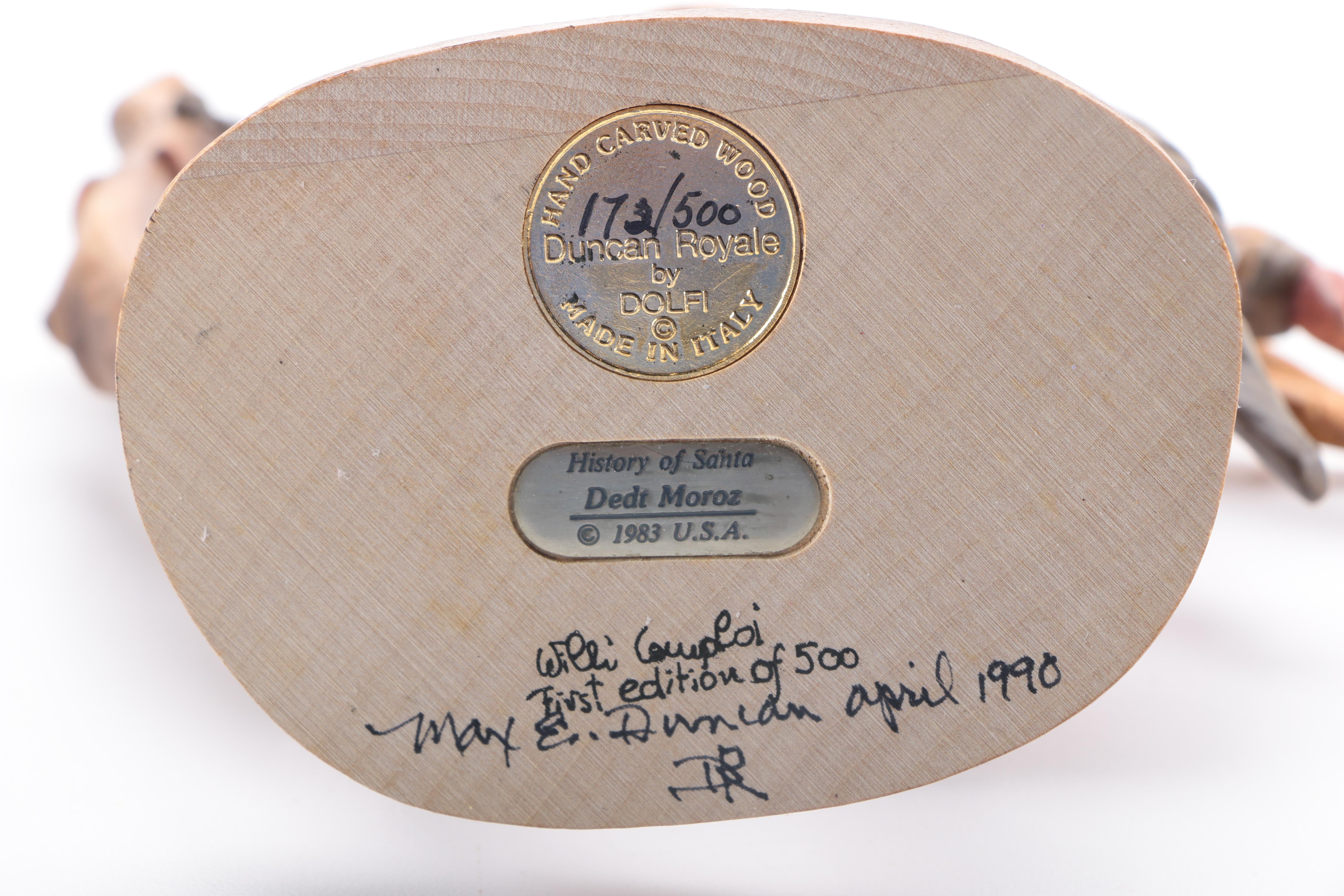 Dolfi Italian Hand-Carved Limited Edition "History of Santa" Wooden Figurines